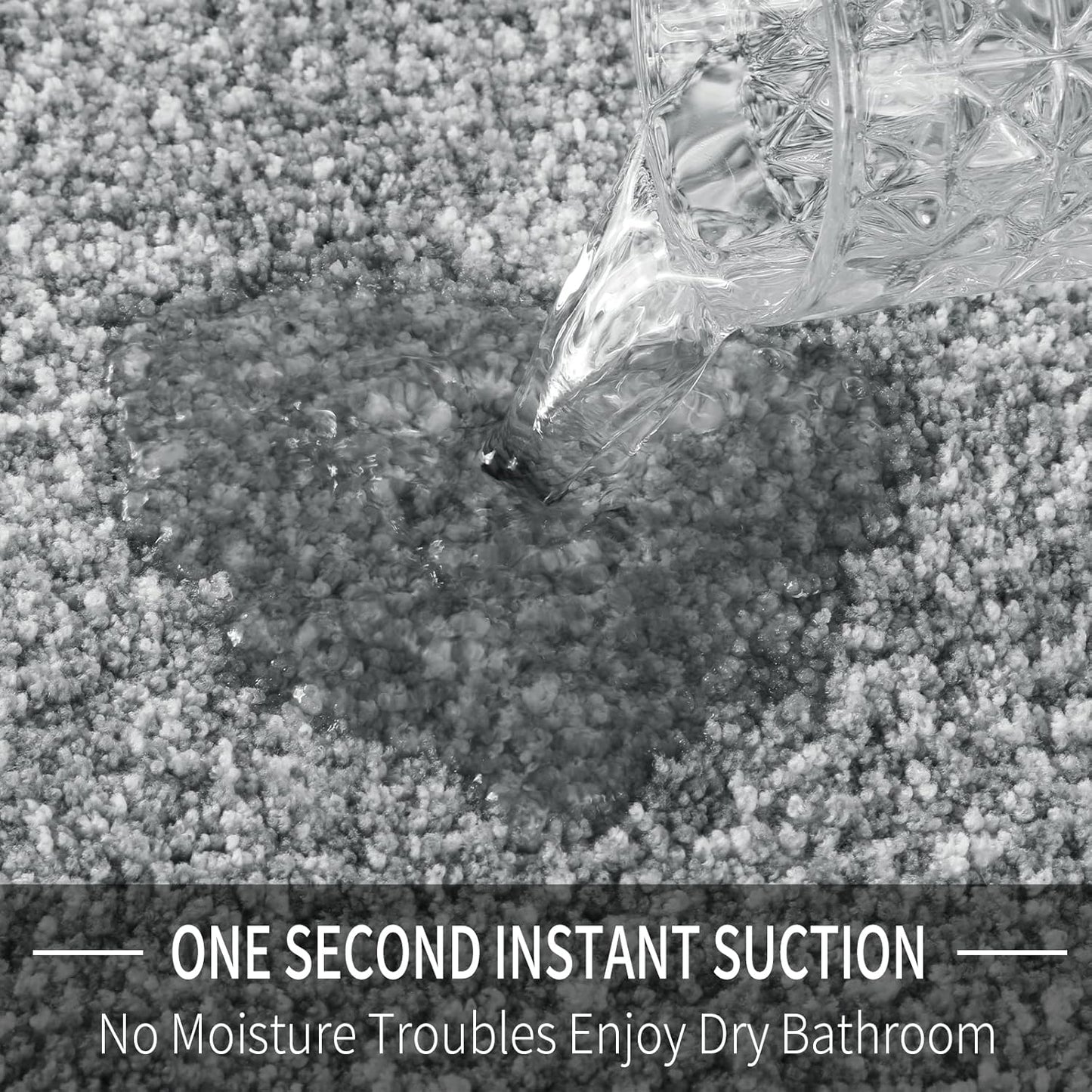 Durable Front Door Mats & Bathroom Rugs Mat, Extra Soft Comfortable Bath Rugs, Non-Slip, Water Absorbent, Thick Bathroom Floor Mats