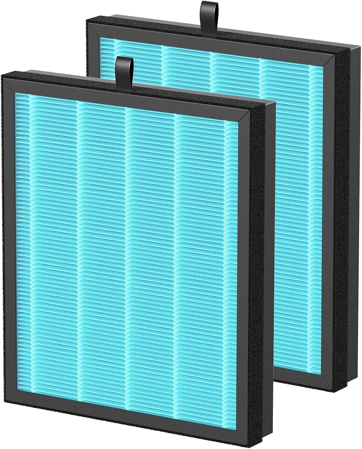 2 Pack MK07 Air Filter Compatible with MK07 Air Purifier, 4-In-1 H13 Ture HEPA Air Filter Suitable for MK07 for Dust Pollen Lint Pet Dander Fumes-Standard Version,Blue