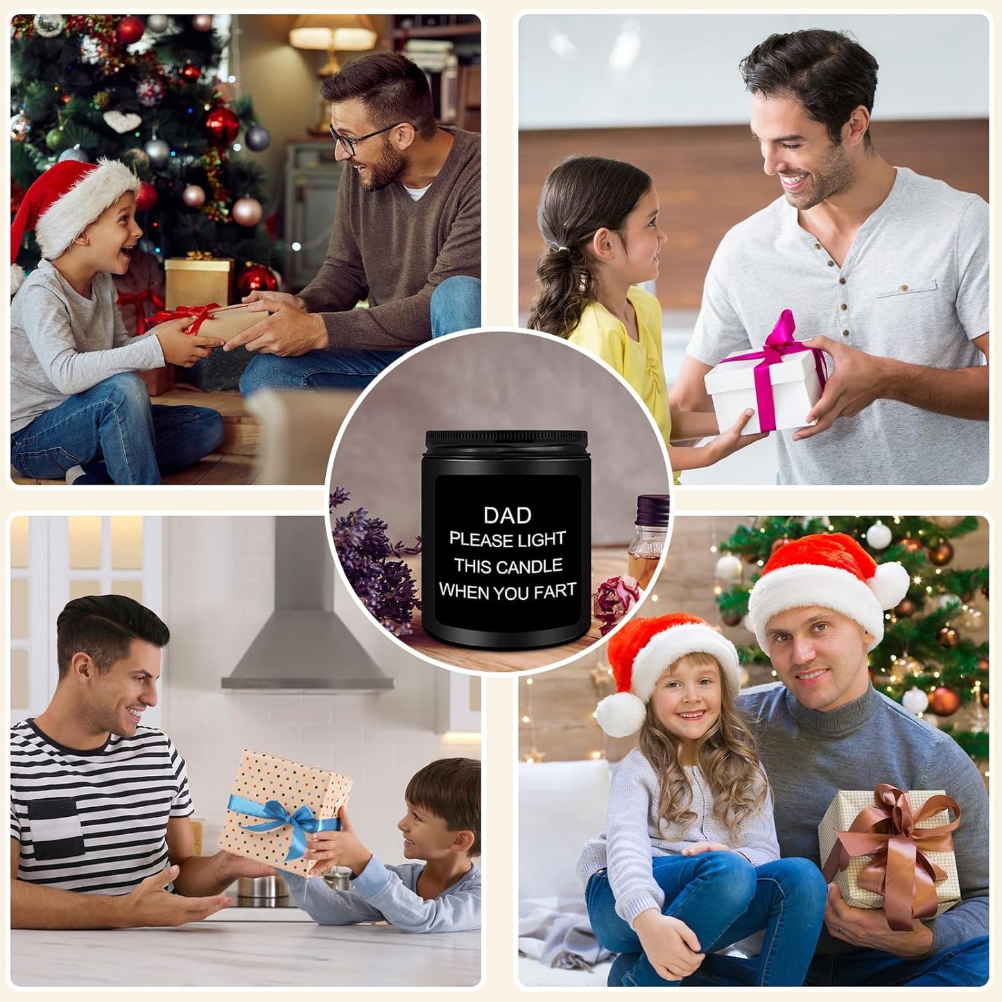 Gifts for Dad, Fathers Day Christmas Birthday Dad Gifts from Daughter Son - Sandalwood Scented Candle (7OZ)