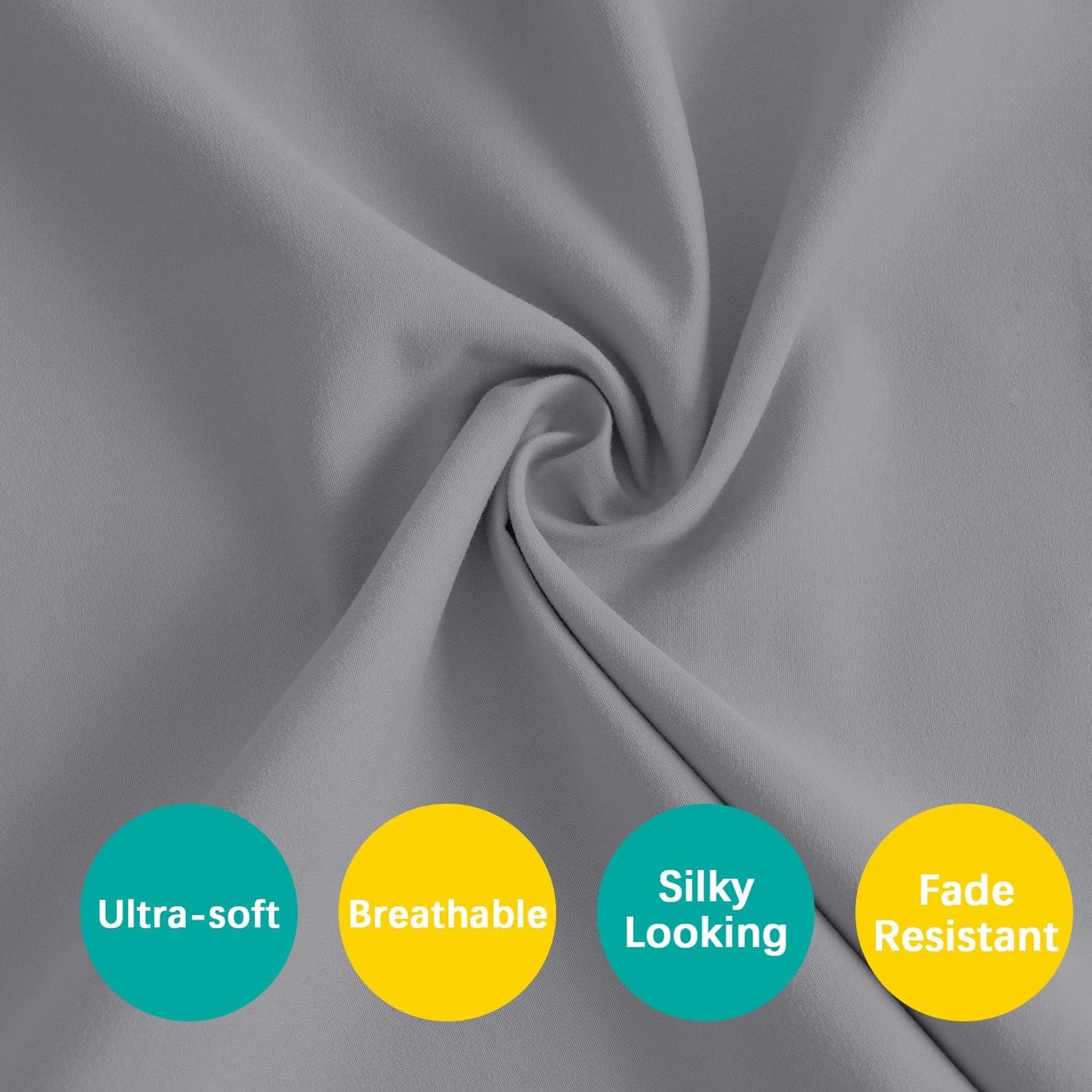 Square Playard/Playpen Fitted Sheets, Perfect for New Room2 / Totbloc Portable Playard, 2 Pack, Ultra Soft Microfiber, Fitted Playpen Sheet, Grey.