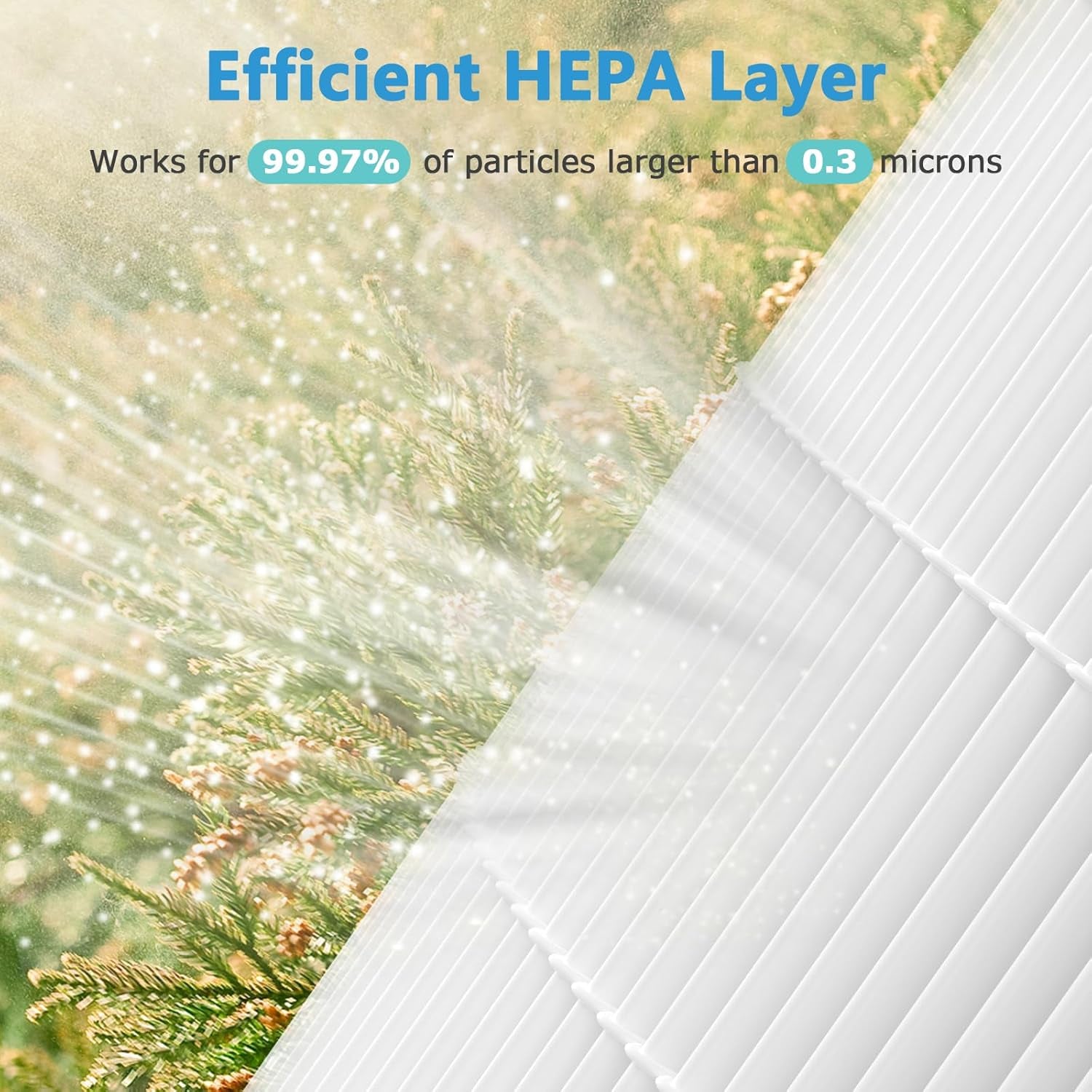 A2001 Replacement Filter, Compatible with A2001 Air Purifier, 3-In-1 High Efficiency Filtration, Compared Part #AF-2001, 2 Pack