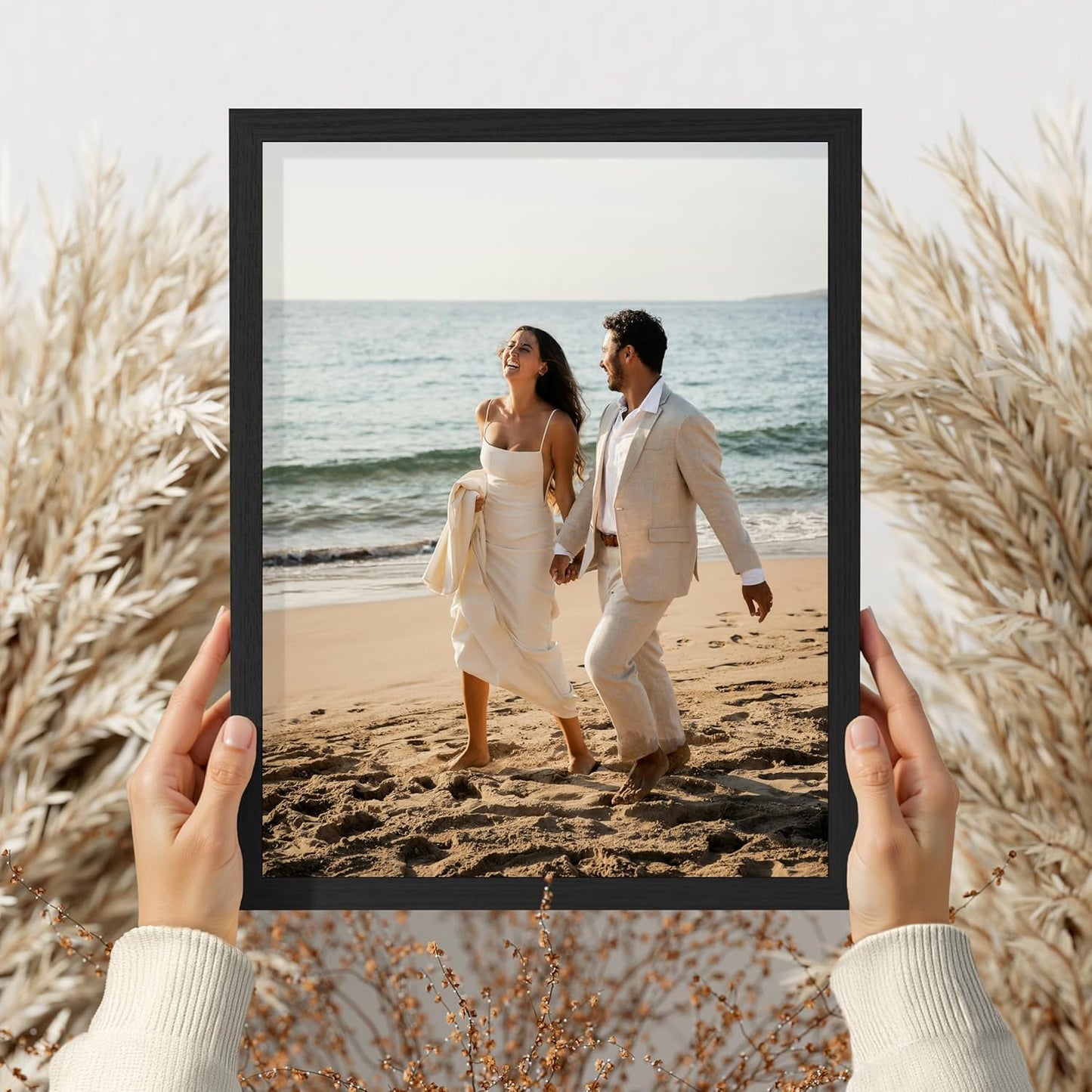 11X14 Picture Frame, Display Pictures 8X10 with Mat or 11X14 without Mat, Photo Frame for Wall Mounting, Black, 1 Pack