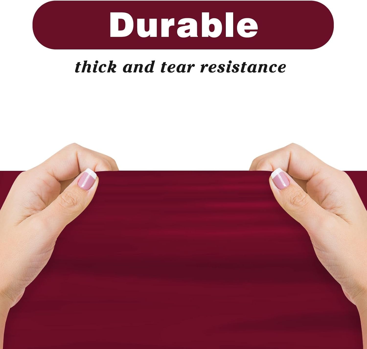 2PCS Burgundy Plastic Tablecloths 54 X 108 Inch, Disposable Table Cloths Rectangle Party Table Covers