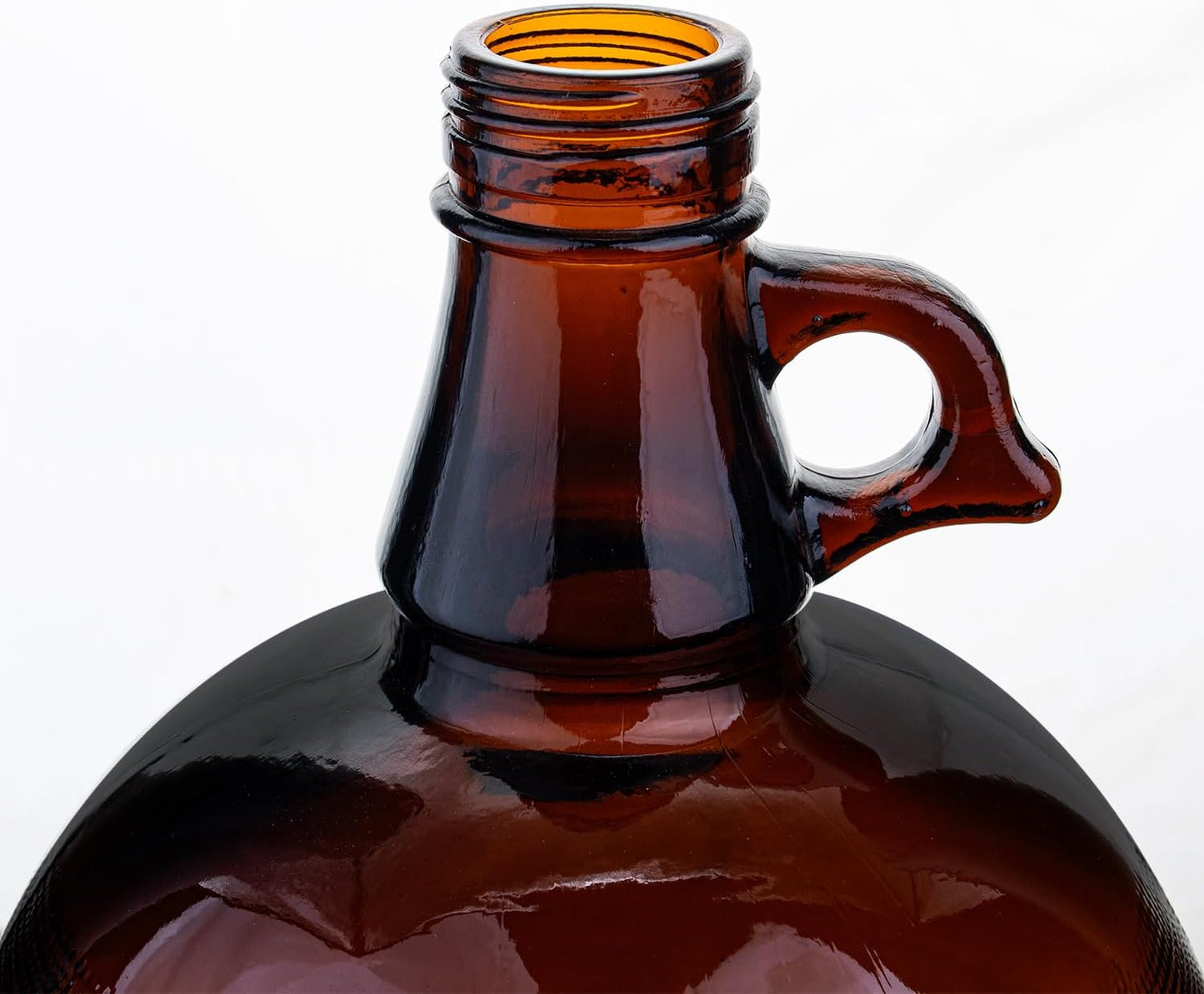 1 Gallon Glass Jug,Amber Glass Water Bottles with Handle,128 Oz Glass Gallon Jugs for Kombucha,Home Decor,Vanilla Extract,Water,Beer