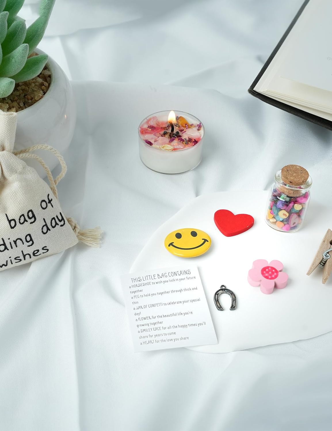 Cute Wedding Day Gifts for Bride from Best Friend, Bride Gifts, Wedding Card,Wedding Blessing Souvenirs, Beautiful Souvenirs for Honeymooner on Their Wedding Day.