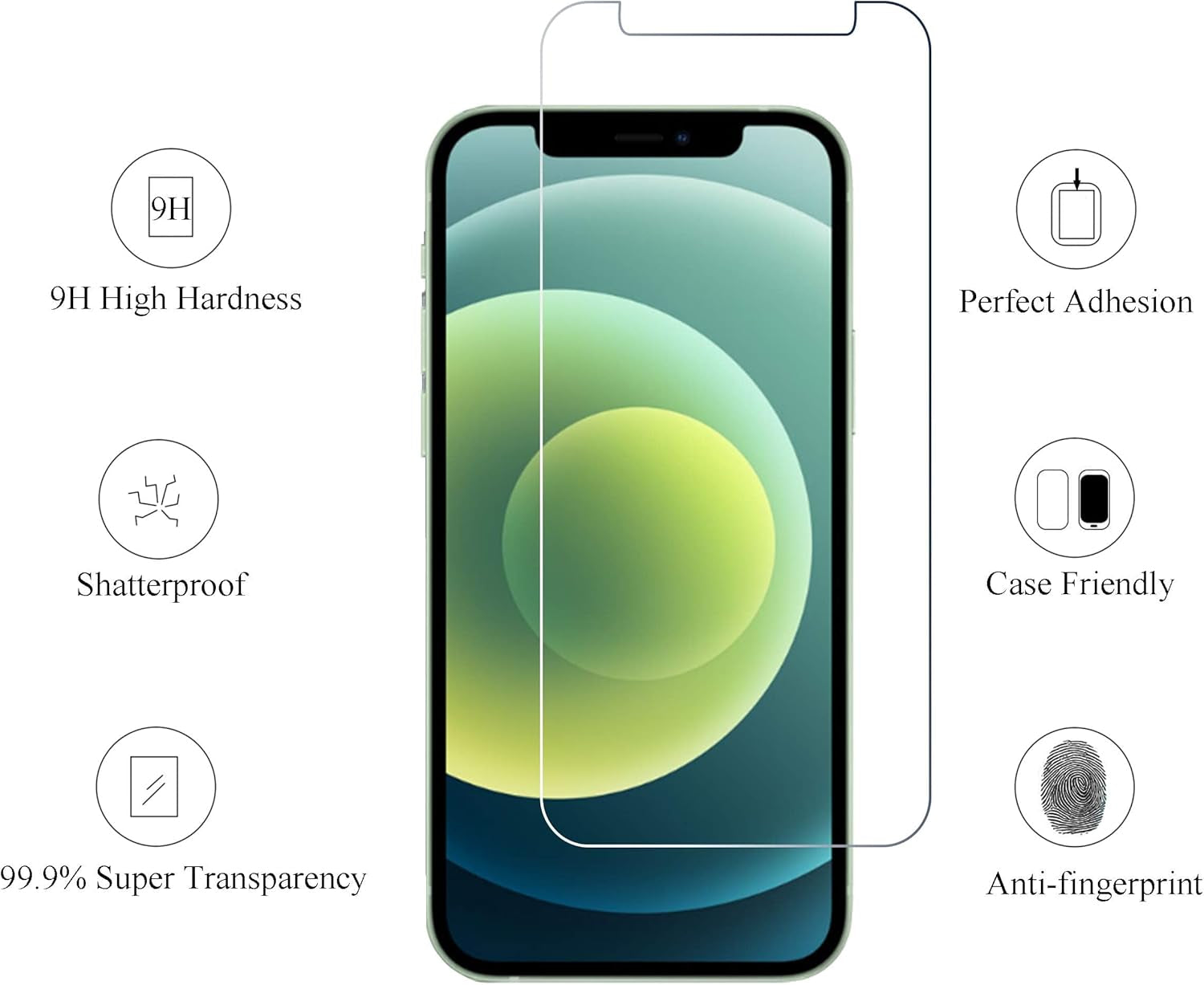 Glass Screen Protector Compatible for Iphone 11/Iphone XR, 6.1 Inch 3 Pack and Privacy Screen Protector Compatible for Iphone 11/Iphone XR 6.1Inch 2 Pack