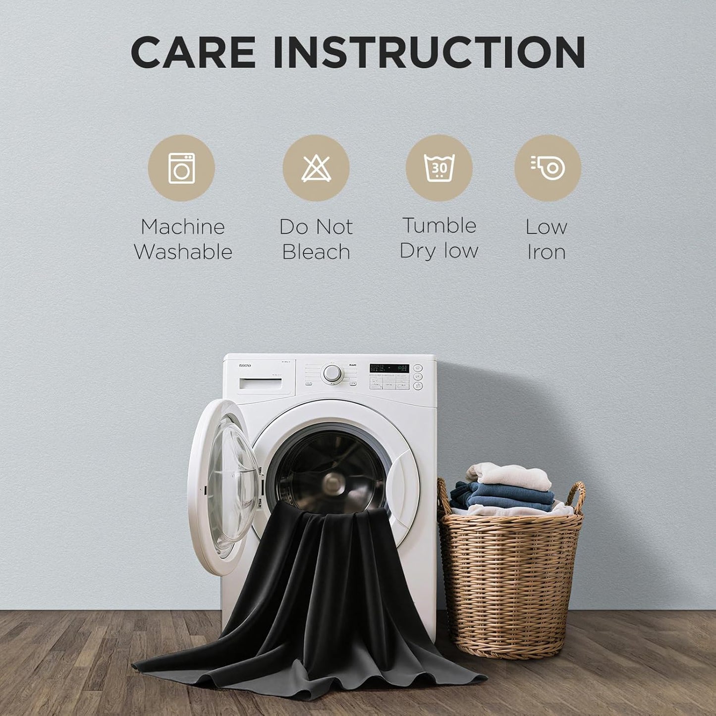 84-Inch Thermal Insulated Blackout Curtains for Bedroom - Room Darkening Light Blocking Drapes with Grommets, Noise Reduction & Wrinkle-Free Design, Set of 2 Panels for Living Room Windows