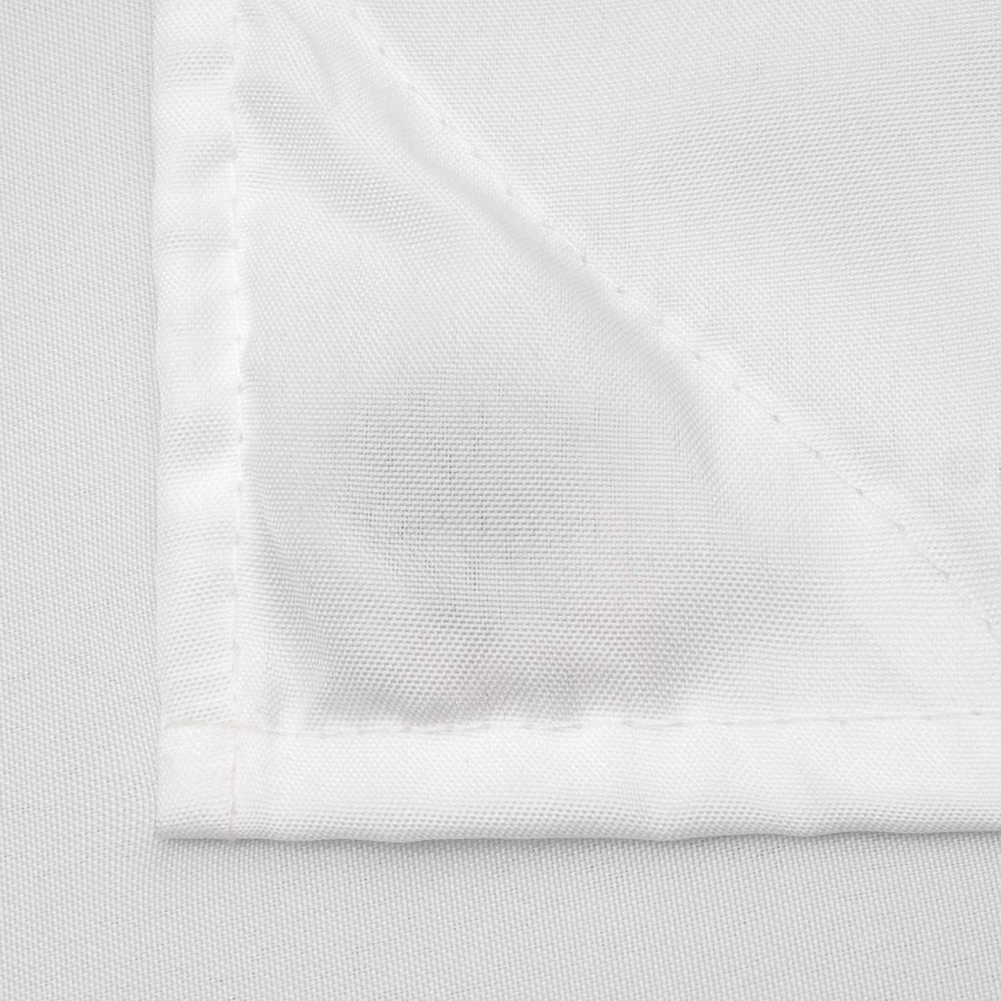 Waterproof Fabric Snap in Shower Curtain Liner Replacement with Magnets 70" X 54" - Removable & Detachable to Wash - White, 70X54
