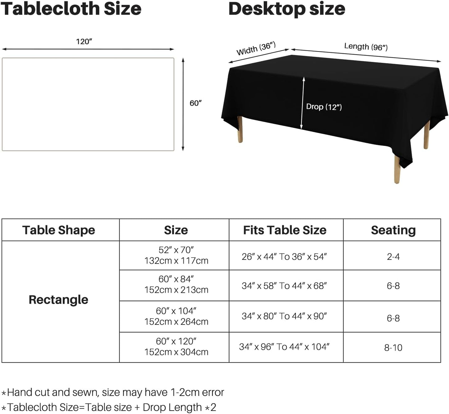 Textured Linen Table Cloth for Rectangle Table - Waterproof Fabric Tablecloth Rectangular Wrinkle Free Wipeable Dining Cover for Wedding/Birthday/Party Decor, 52 X 70 Inch