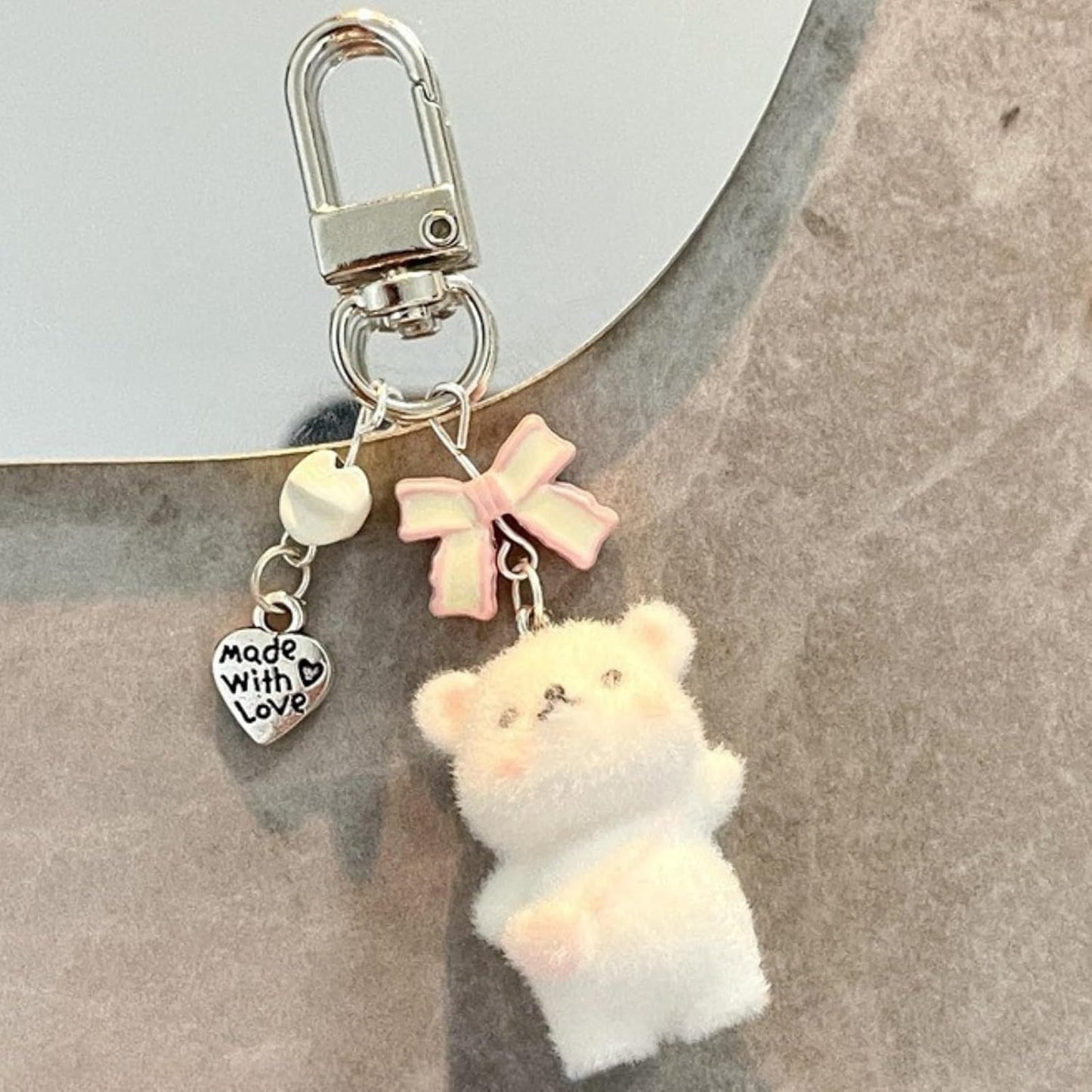 Cute Coquette Aesthetic Y2K Kawaii Keychain Strawberry Bow Star Pendants Keyrings Kawaii Accessories Keychain for Backpacks Purses Bags (Style 3)
