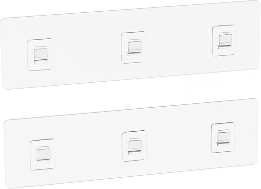 2Pack Flat Hook Shower Caddy, No Drilling Adhesive Shower Hooks