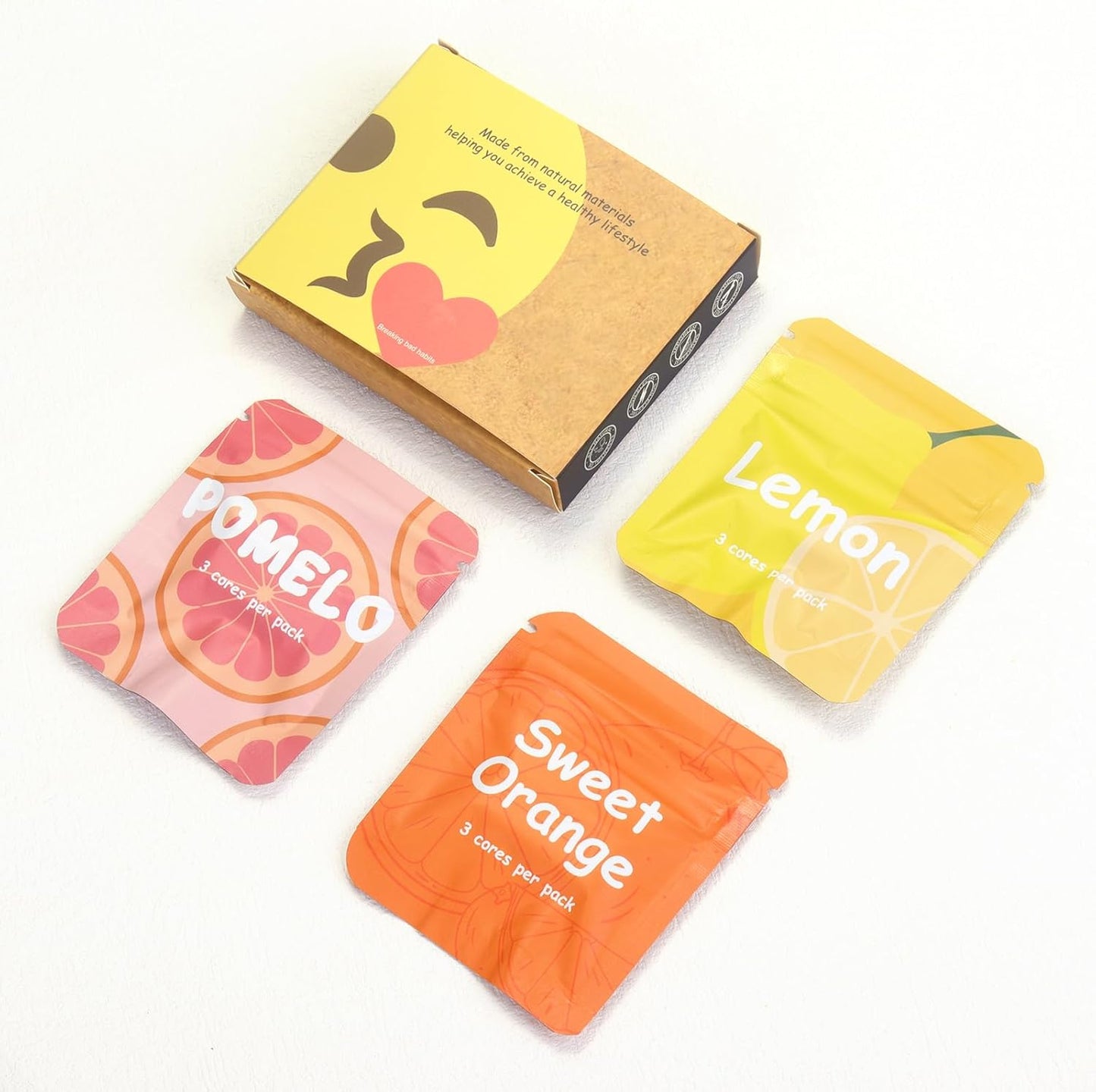 Flavoured Inner Filter Packs: Orange/Pomelo/Lemon Flavoured Breathlace Tube Breathing Necklace with Resistance Filter Calm Breathlace Stop Stress Necklaces Anxiety Relief Breathe Pendant