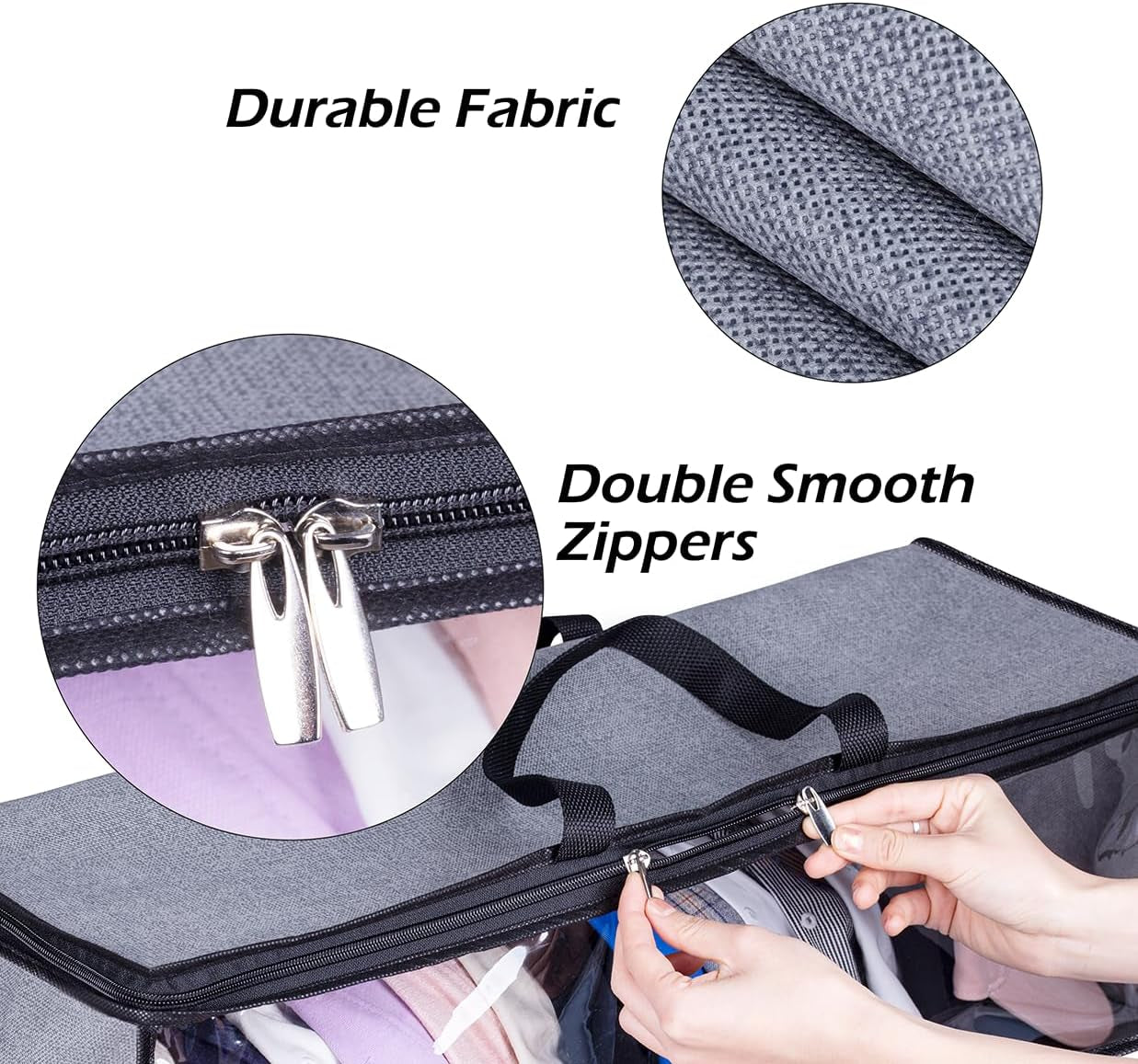 2 PCS Wide Hat Storage for Baseball Caps Organizer with 2 Sturdy Handles Hat Racks Holder Grey Capbox Stackable for Home Travel