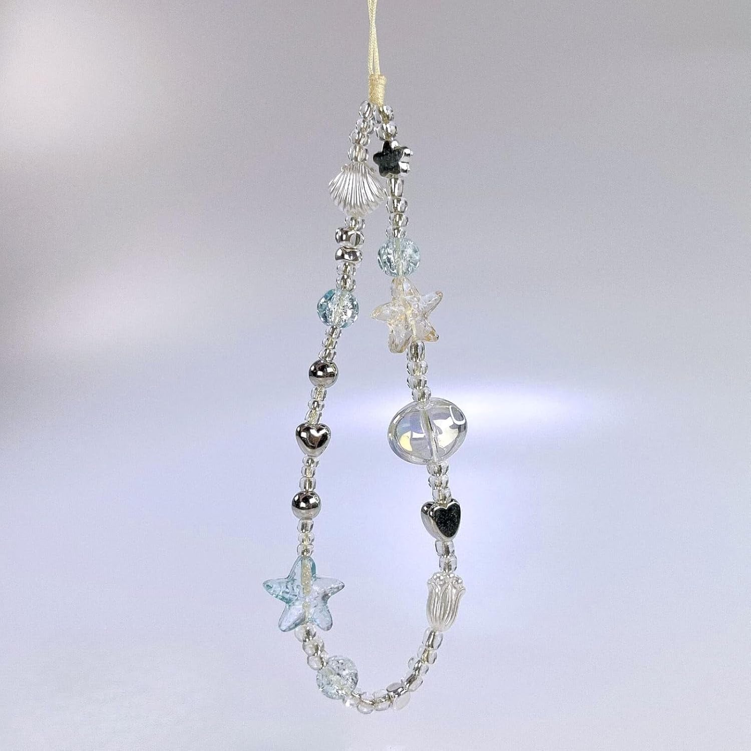 Beaded Camera Wrist Strap Cute Digital Camera Charm Lanyard Phone Charms Strap Beaded Camera Chain for Phone Bag Keychain