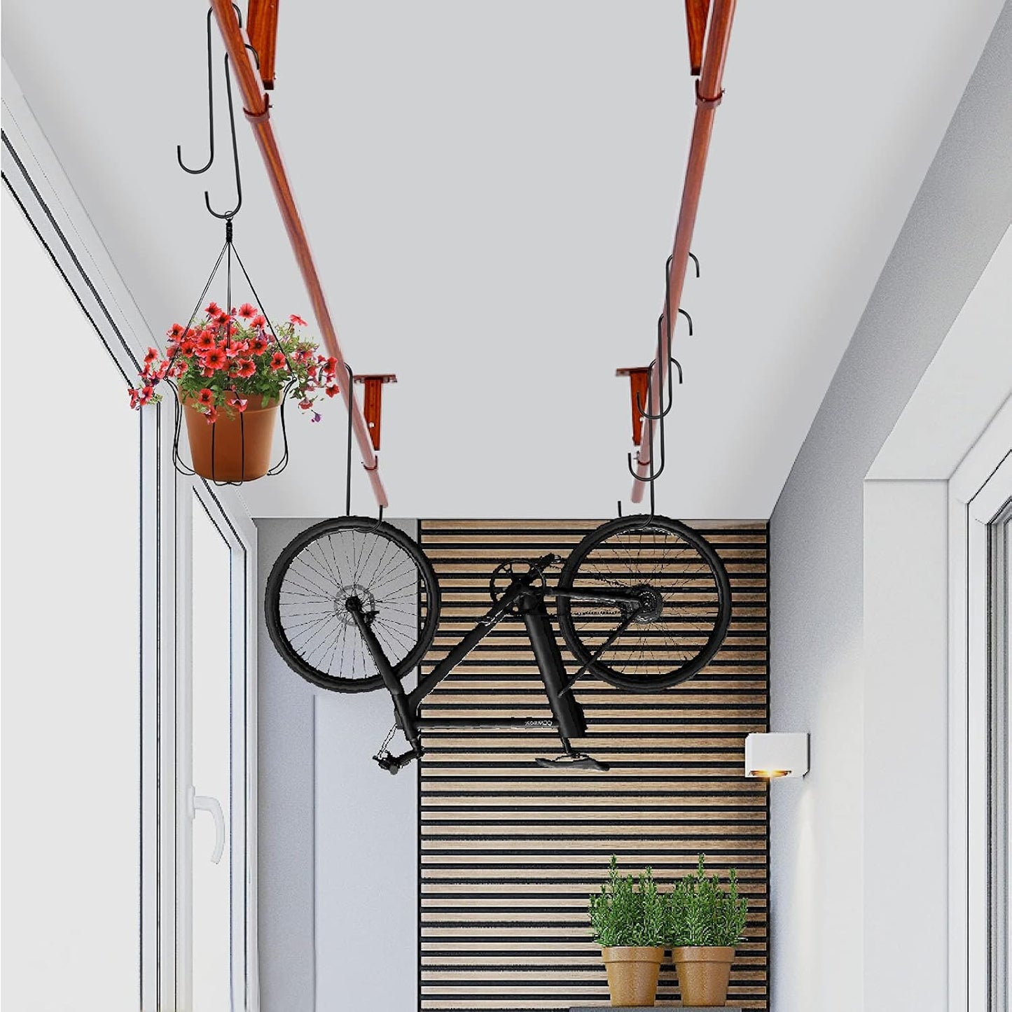 12-Inch Heavy-Duty Extra Large S Hooks - 8 Pack for Hanging Plants, Bird Feeders, Pots, Pans, and Closet Organization - Ideal for Indoor and Outdoor Use