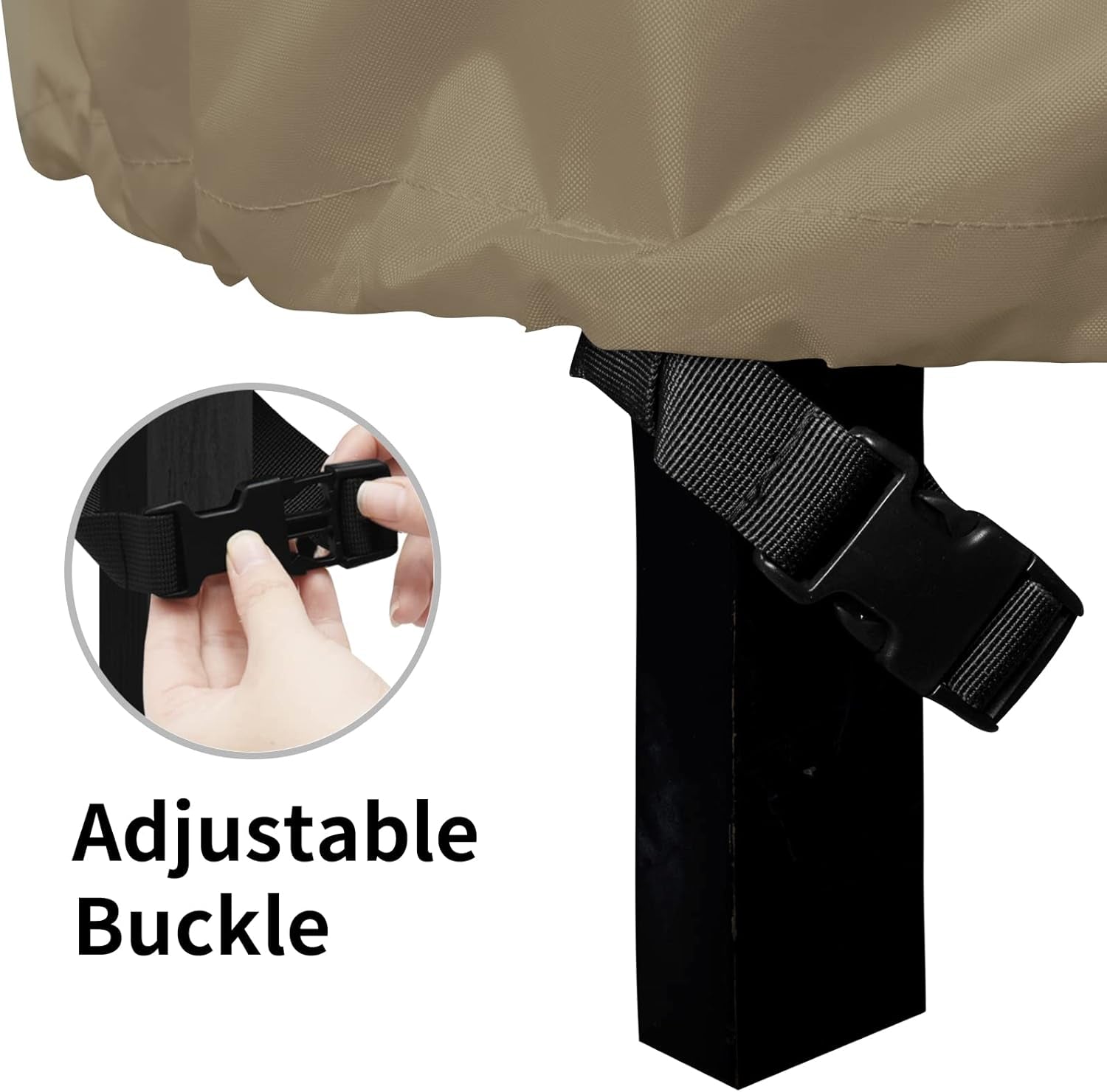 Outdoor Fire Pit Cover Rectangle 42L X24W X24 H, Durable Outdoor Gas Firepit Cover, Waterproof and Weatherproof Cover for Fire Pit, Camel