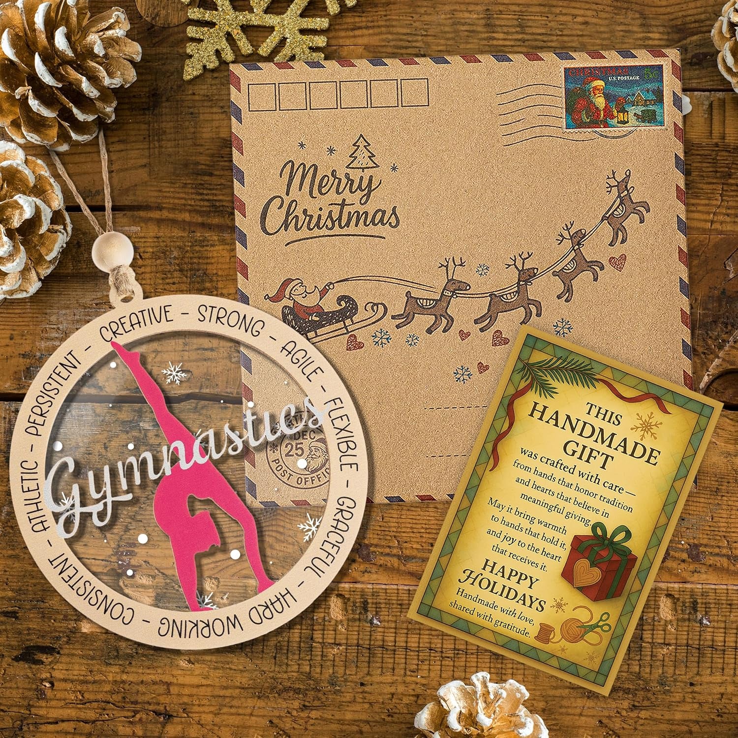 Gymnastics Christmas Ornaments 2025, Gymnast Ornament Gift, Gymnastics Coach Gifts for Girls Women, Athletic Holiday Ornament for Gymnastics Lovers, Hanging Christmas Tree Decorations Keepsake