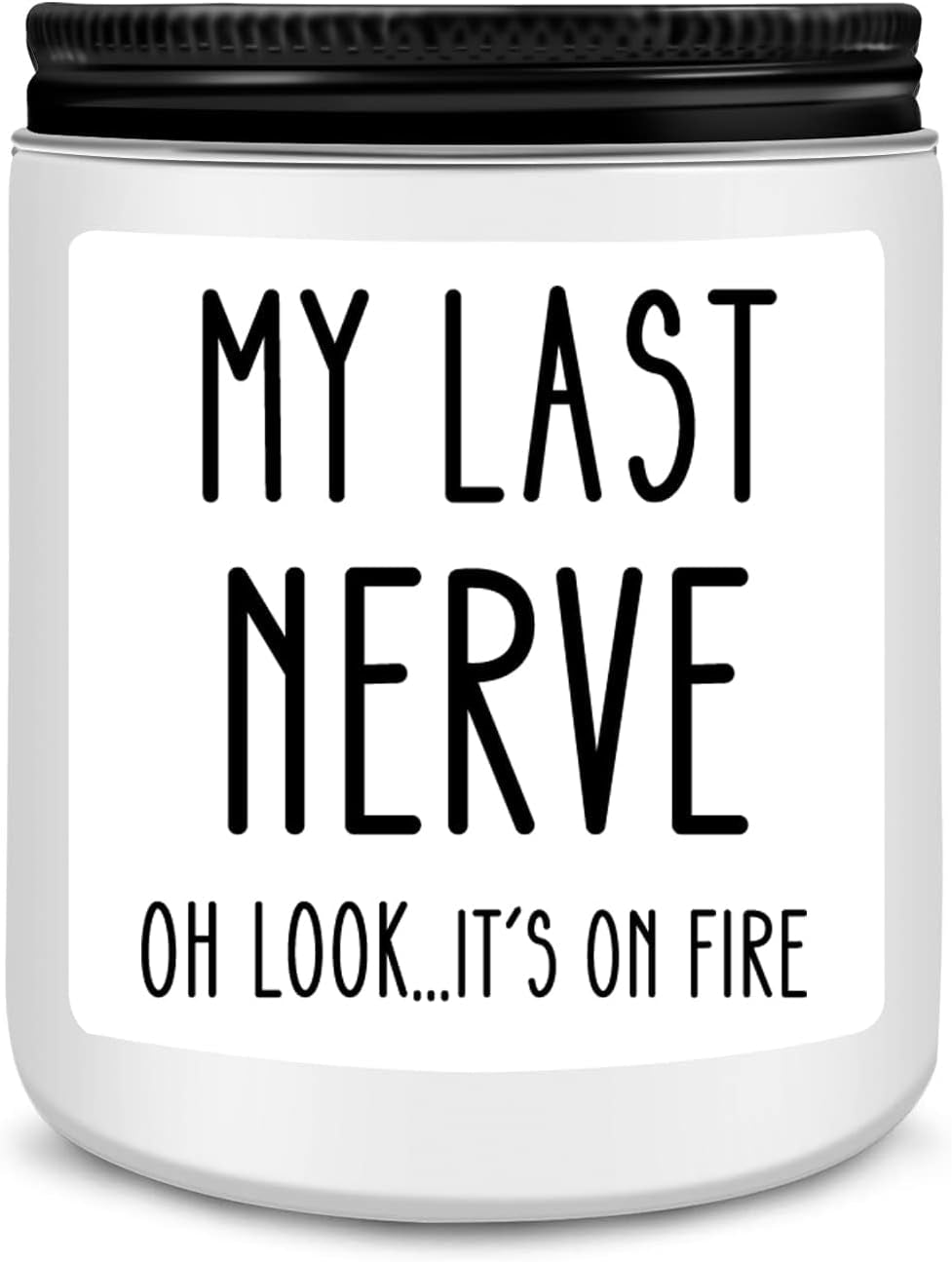 Birthday Gifts for Women, Funny Friendship Gift for Friend - My Last Nerve Lavender Candle - Unique Best Friend Birthday Gifts for Women, Her, Mom, BFF, Sister