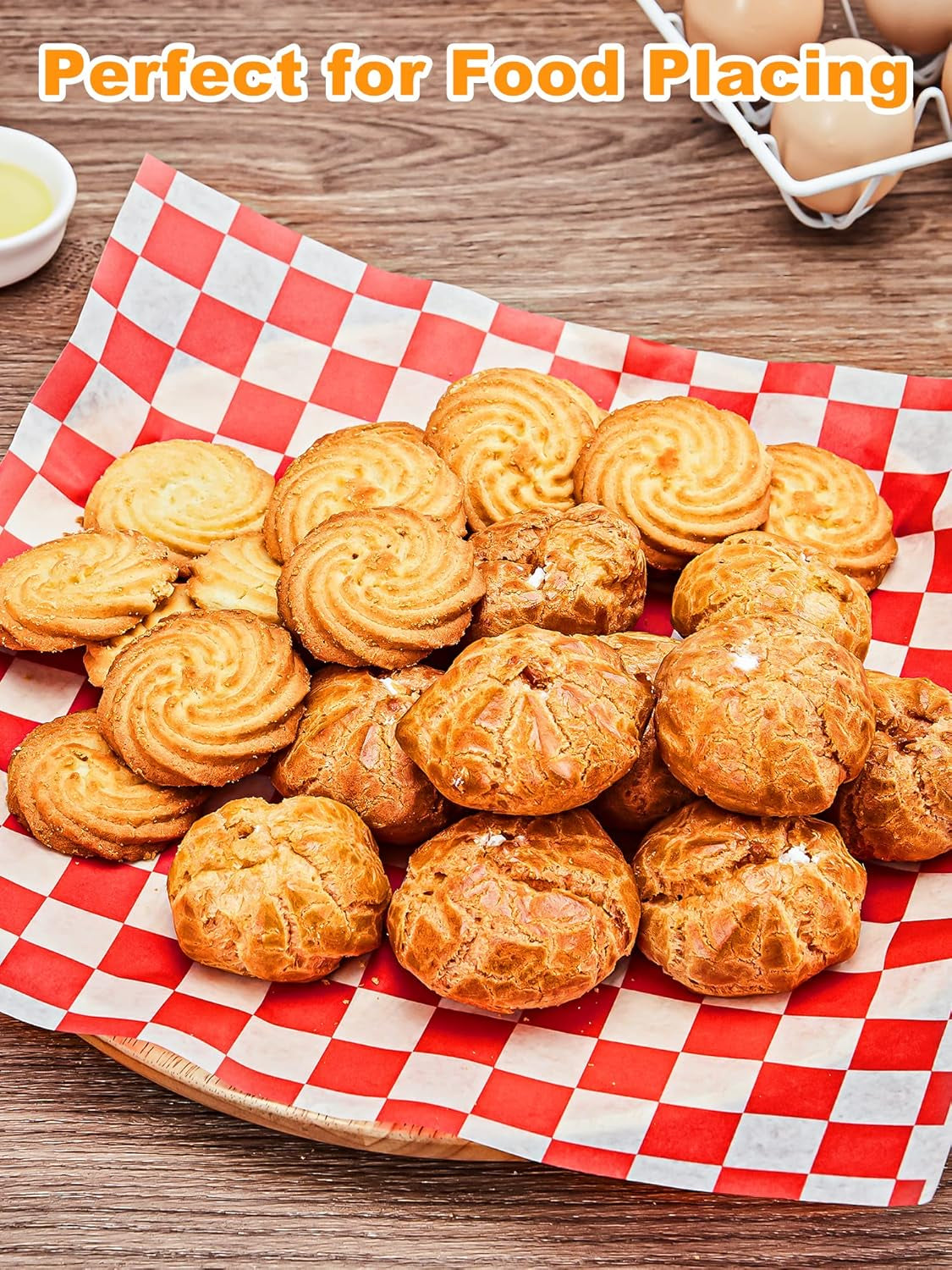 12 X 12 Inches Wax Paper for Food, 500 Pcs Non-Stick Hamburger Patty Paper, Square Sandwich Separators Wrapping Paper, for Lunch, Restaurants, Barbecues, Picnics, Parties, Red Plaid