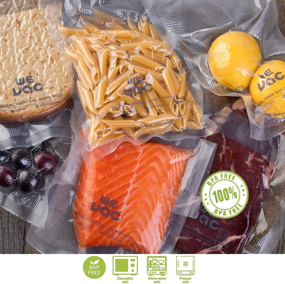 Vacuum Sealer Bags 100 Pint 6X10 Inch for Food Saver, Seal a Meal, Weston. Commercial Grade, BPA Free, Heavy Duty, Great for Vac Storage, Meal Prep or Sous Vide