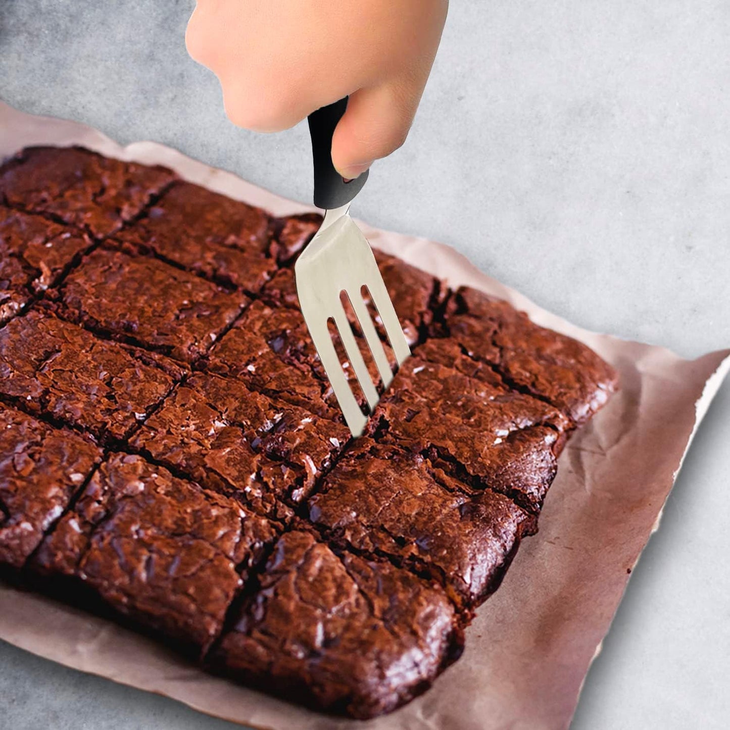 Professional Mini-Serving Spatula Set, Stainless Steel Cutter and Serve Turner for Serving, Flipping or Cooking, Ideal for Brownies, Tiramisu, Cakes, Lasagna or Cookie Etc.