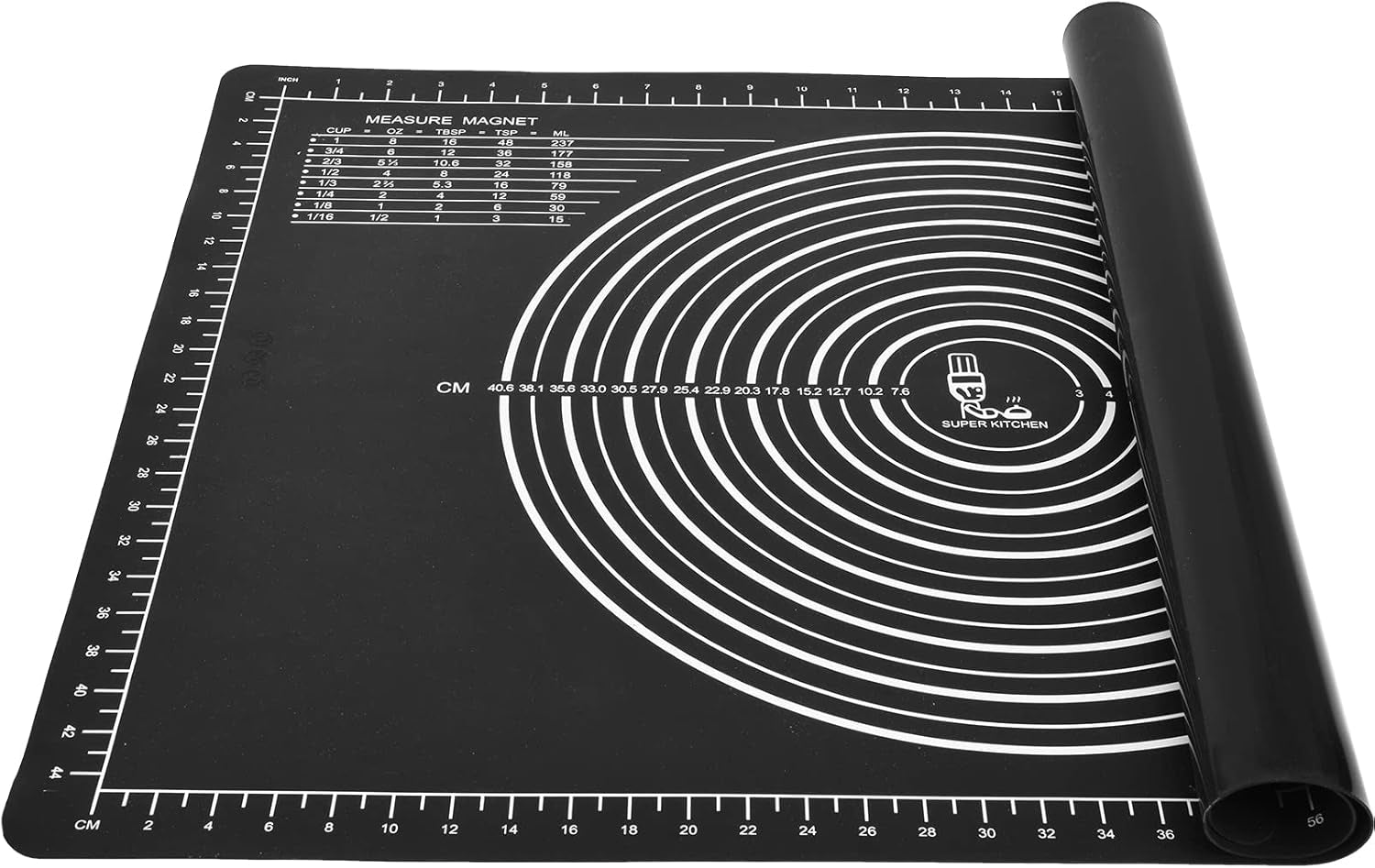 Non-Slip Silicone Pastry Mat 28 X20 for Non Stick Baking Mats, Countertop Placemats, Dough Rolling, Kneading/Fondant/Pie Crust Pad