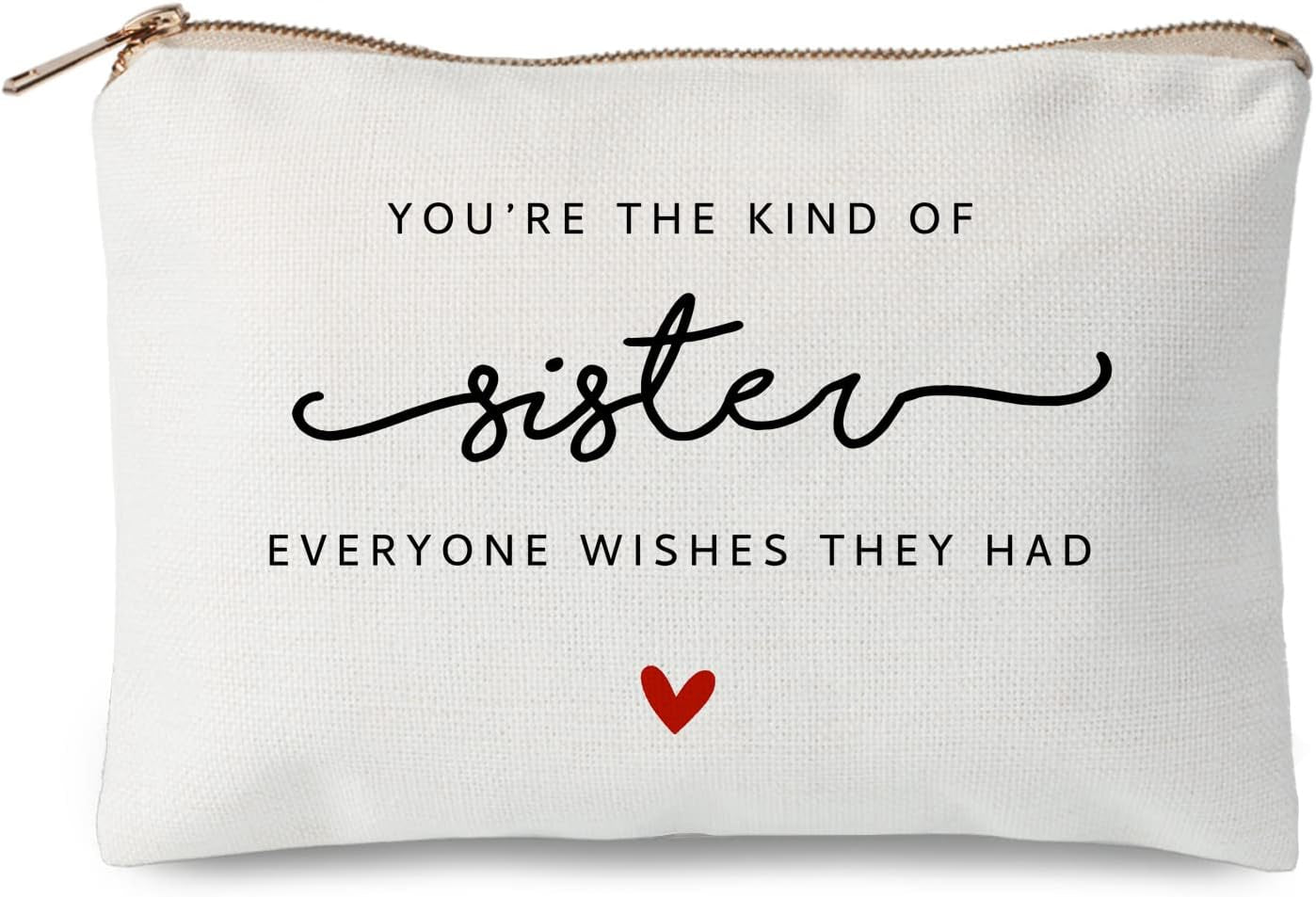 Sister Makeup Bag Gift, Sister Birthday Gift, Gift for Her, Sister Makeup Bag, Friendship Gift, Bestie Toiletry Bag, Graduation Gift for Sister, Travel Pouches