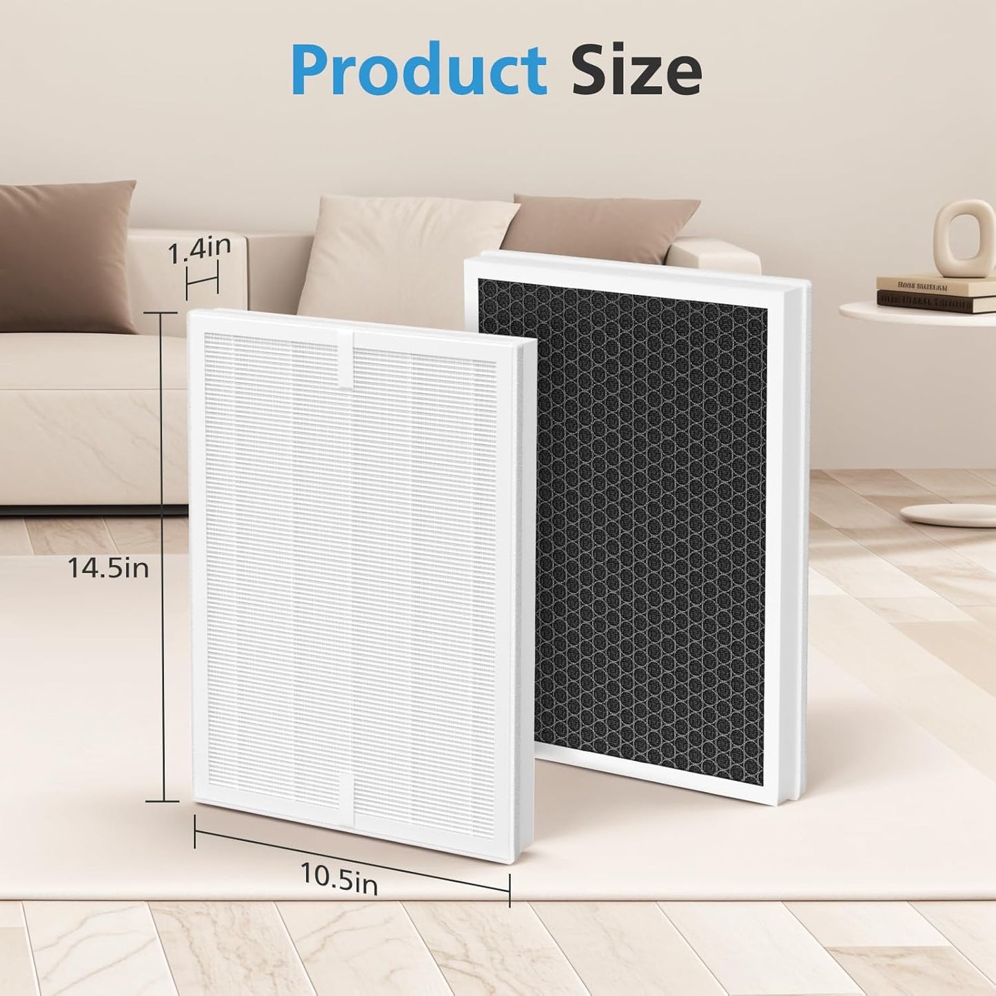 A7 & E-400 Filter Replacement Set for VEWIOR Clearair-A7 and Aromaroom H14 E-400 Air Purifiers, Featuring H14 True HEPA and Activated Carbon Efficiency, Compatible with Part #PF001#APVEC07-P1