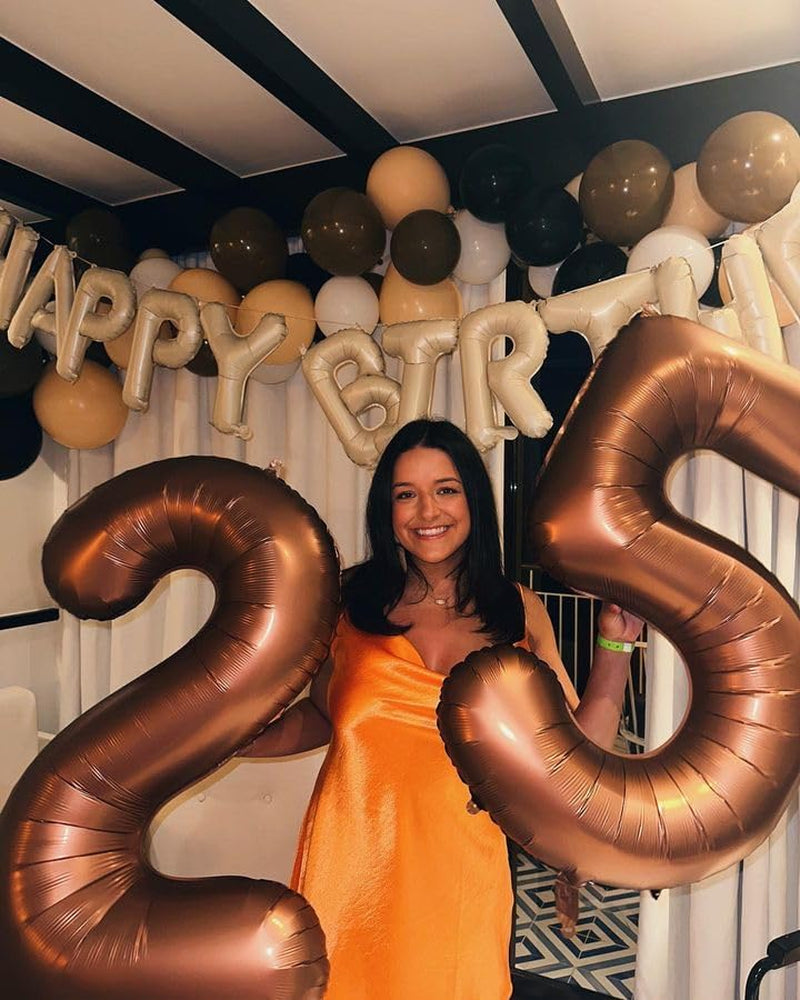 Coffee Brown Number 3 Balloon 40 Inch, 3 Balloon Number, 3Rd Birthday Decorations, Coffee Brown Party Supplies for Boys Girls