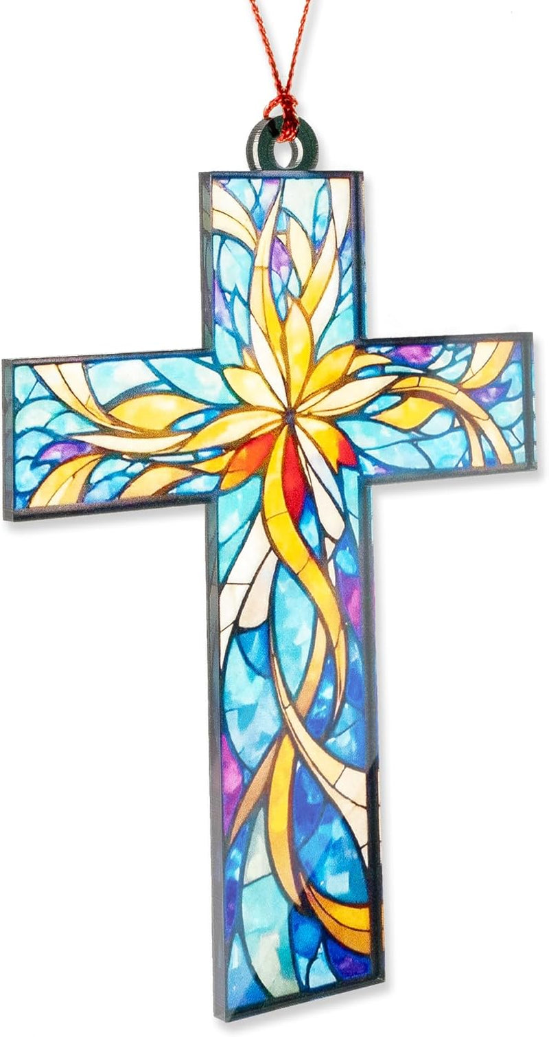 Cross Christmas Ornaments 2025, Jesus Christmas Decorations, Cross Ornament for Tree, Religious Gifts for Women, Nativity Cross Christian Gift for Xmas Holiday Church, Bible Gifts, Grace, New Year