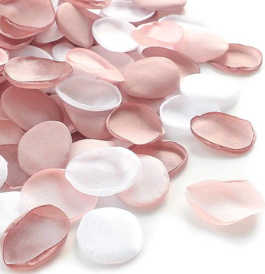 300 Pieces Dusty Rose Blush Faux Silk Flower Petals for Weddings, Aisle Decoration, Centerpieces, and Special Events