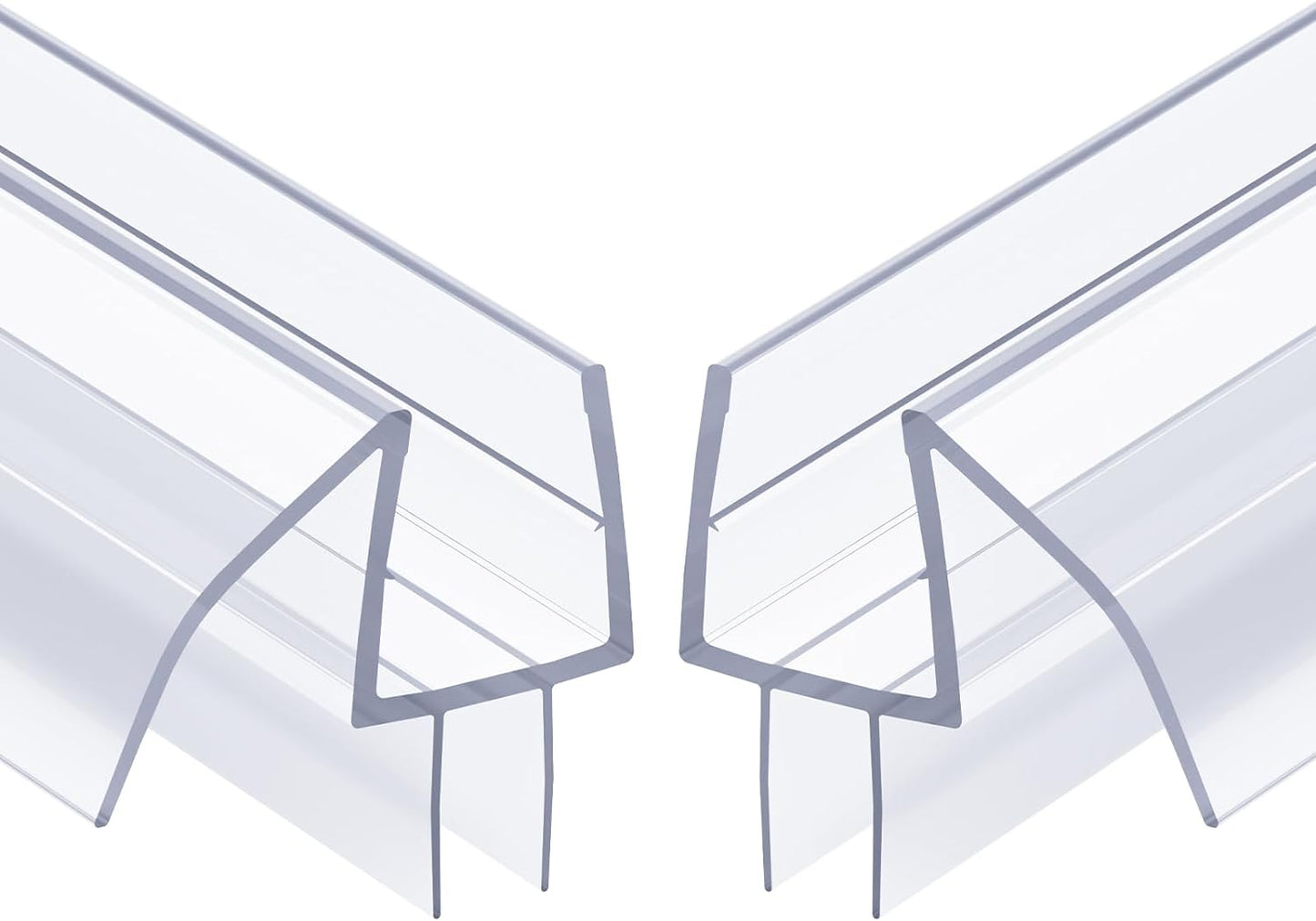 Shower Door Bottom Seal 39 Inch (Set of 2) - Suitable for 3/8 Inch Glass, Frameless Glass Shower Door Seal Strip, Shower Door Sweep