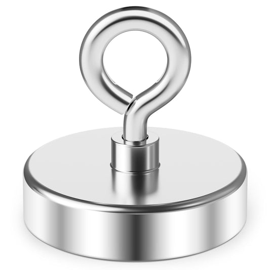 Neodymium Fishing Magnet, 200 Lbs Strong Magnet Fishing, Magnetic Fishing Magnets Heavy Duty for Remover, Super Powerful round Magnets for Retrieving Items in Lake, Beach, Lawn 1.75’’(45Mm)