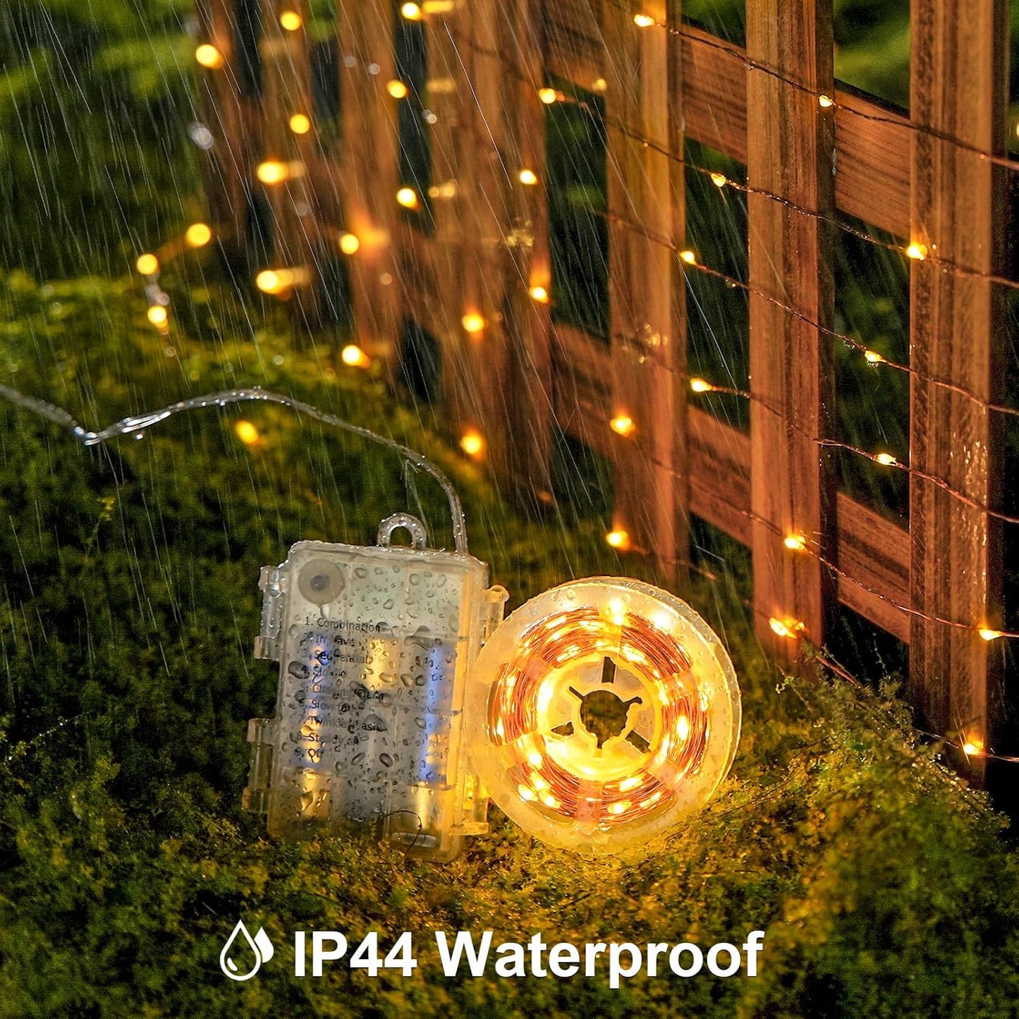 2 Pack Fairy Lights Battery Operated with Remote, Total 400 LED 132Ft Battery Powered String Lights, Christmas Twinkle Lights for Bedroom Indoor Outdoor Patio Tree Christmas Decor, Warm White