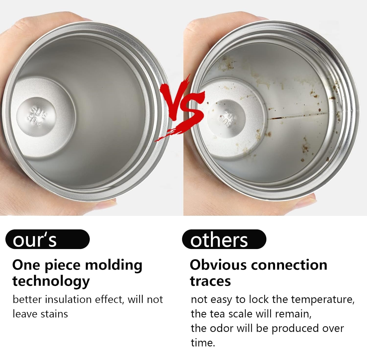 12 Oz Stainless Steel Vacuum Insulated Tumbler - Coffee Travel Mug Spill Proof with Lid - Coffee Cup for Keep Hot/Ice Coffee,Tea and Beer (White)