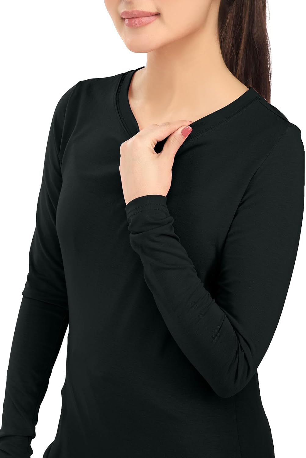 Women'S under Scrub Slim Fit Long Sleeve T-Shirt Underscrub Comfort Tee