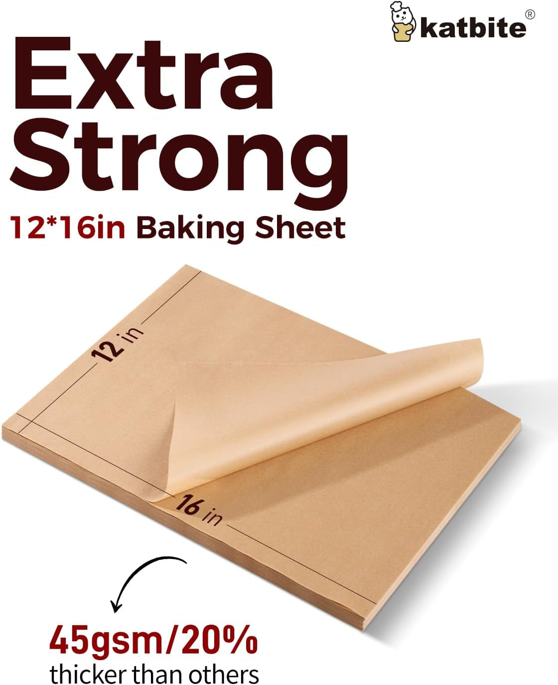 200 Pieces of 12x16 Inch Unbleached Parchment Paper - Precut Heavy-Duty Baking Sheets for Cookies, Cooking, Air Frying, and Oven Use