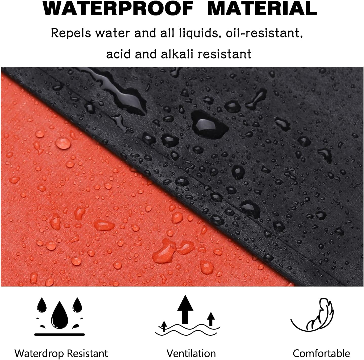 Thick Waterproof Rubber Black Vinyl Apron for Men 39" Heavy Duty Long Chemical Resistant Industrial Work Apron Adjustable Plastic Aprons for Dishwashing Butcher Dog Grooming Lab Work Cleaning Fish