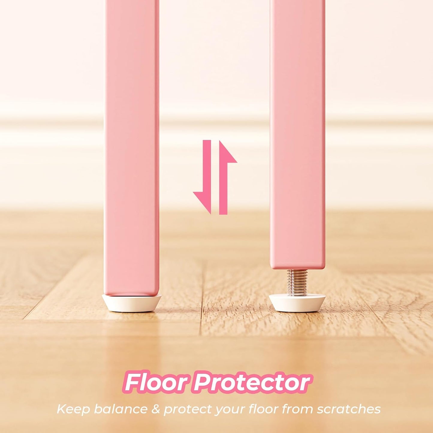 L-Shaped 47-Inch Computer Desk with Reversible Storage Shelves, Corner Gaming and Writing Desk for Home Office, Metal Frame, Pink