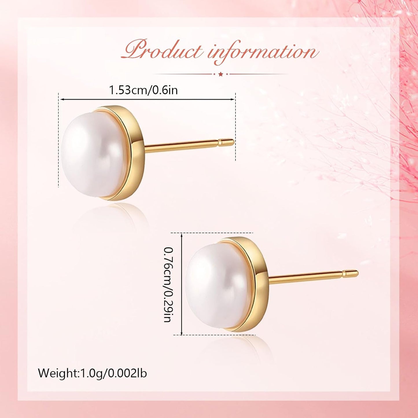 14K Gold round Stone Stud Earrings Hypoallergenic Minimalist Women'S Jewelry, round Boho Fashion Simple Turquoise Jewellery, Handmade Holiday Gift Earrings for Her (B)