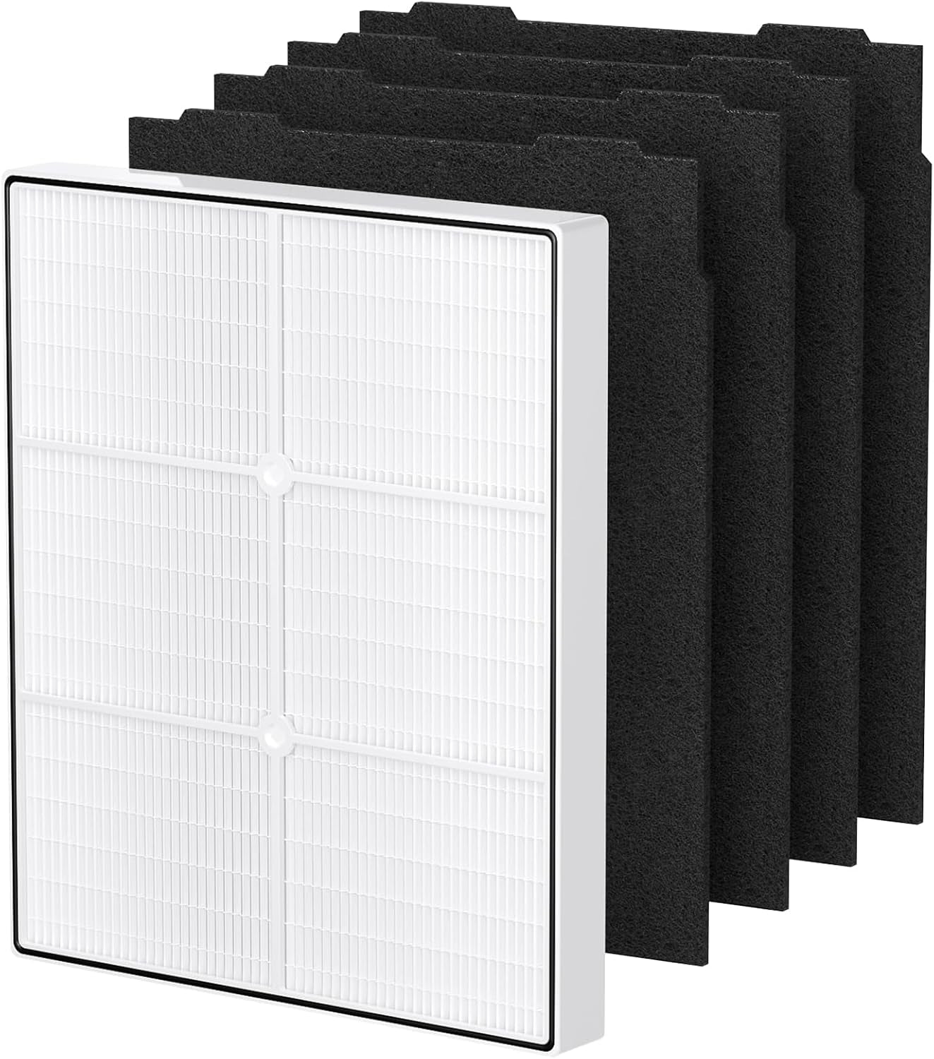 Replacement Filter Set for Whirlpool Whispure Air Purifiers AP450 and AP510 - Includes 1 HEPA Filter and 4 Carbon Filters (Compatible with Models 1183054K, 8171434K, AP45030K, AP51030K, WP500, WP1000)