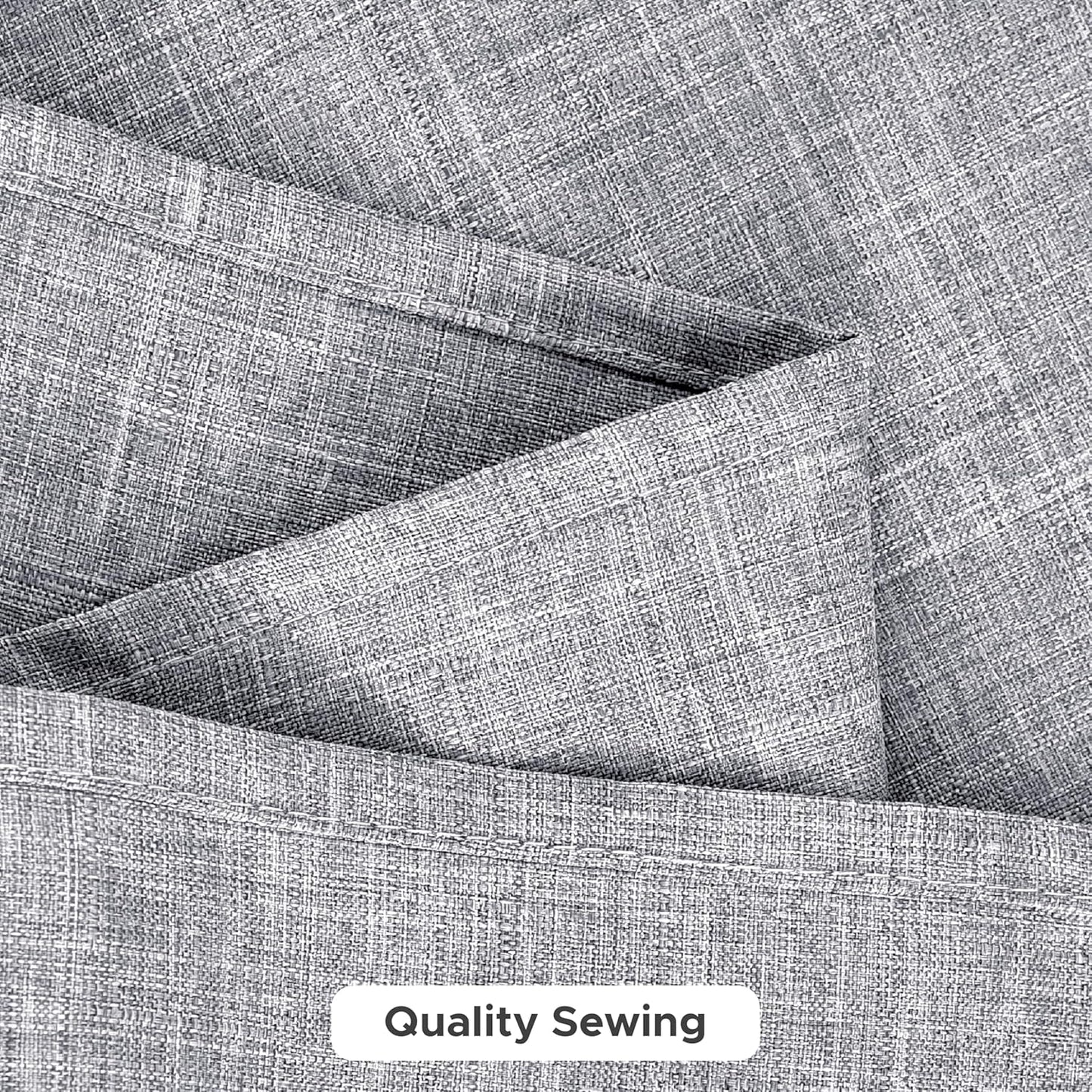 Faux Linen Rectangle Tablecloths: Water and Stain Resistant Farmhouse Style, Washable Burlap Textured Covers for Kitchen and Dining Events (2 Pack, 52x70 Inch, Light Grey)