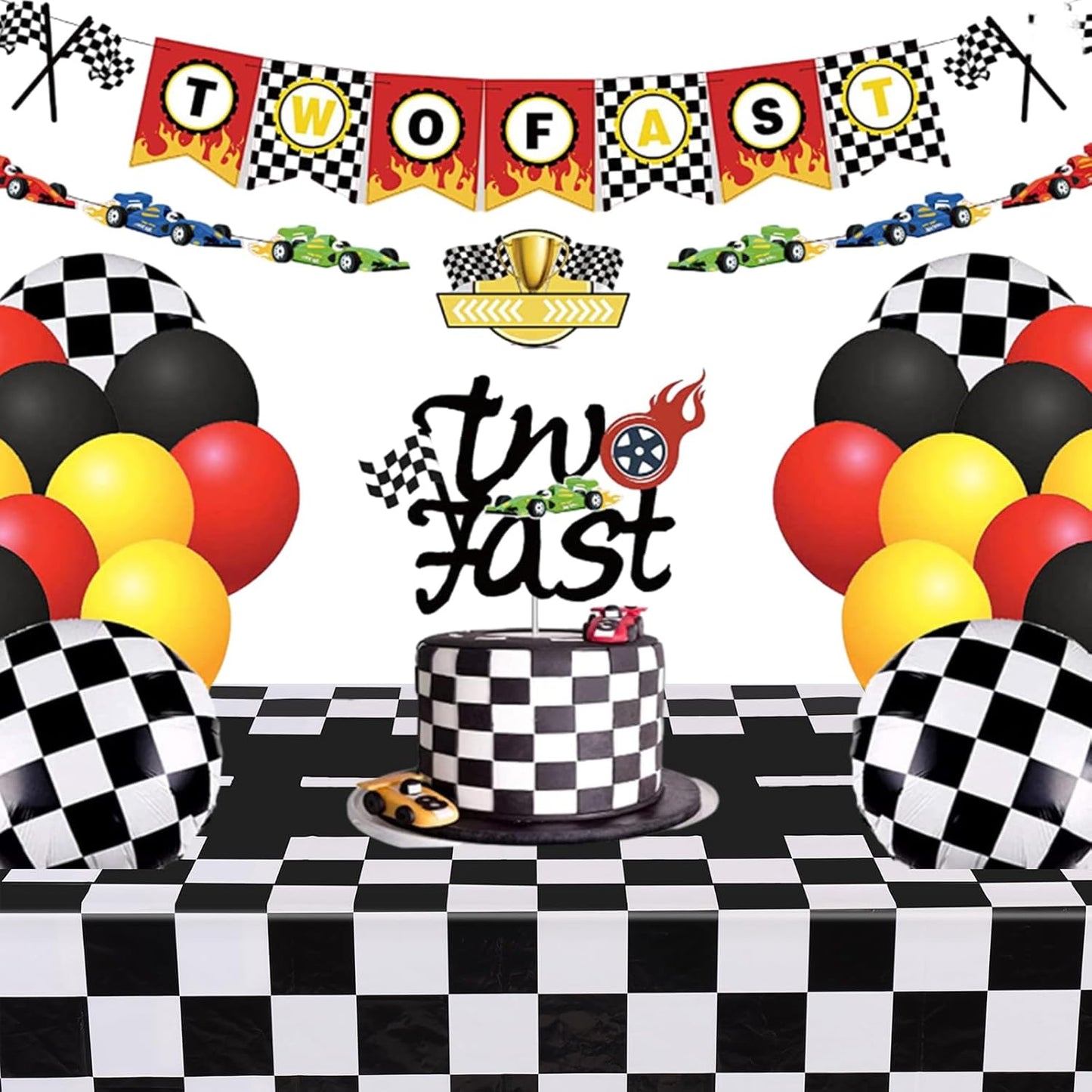 3 Packs Black and White Checkered Tablecloths 54 X 108 Inches Disposable Plastic Checkered Flag Racing Table Cover Waterproof Rectangle Race Car Table Cloth for Picnic Party Retro Celebration