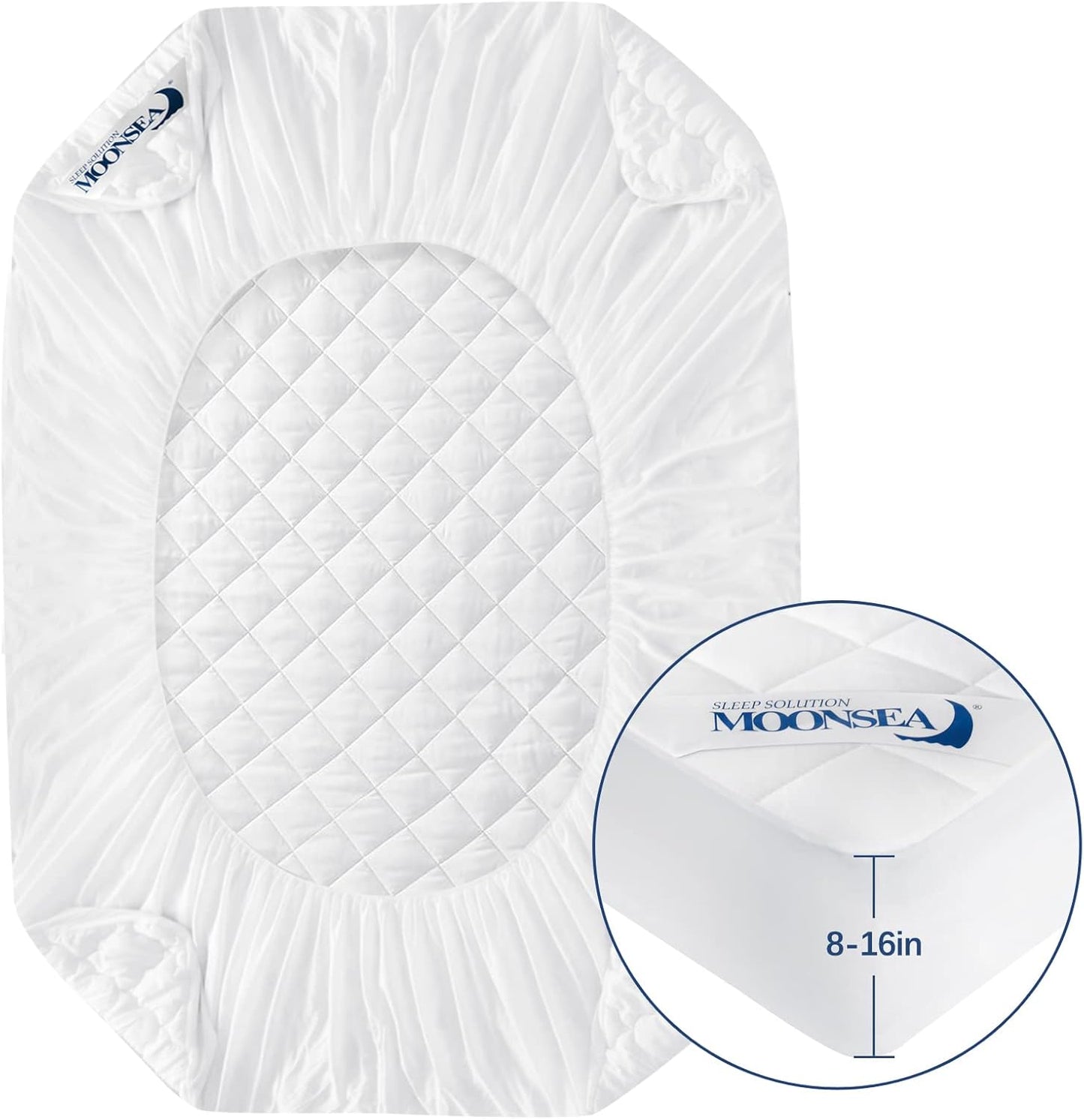 Twin XL Mattress Topper Pad Protector Quilted Waterproof, Absorbent Twin Extra Long Mattress Topper Cover for College Dorm Room Essentials for Girls,Deep Pocket Stretches up to 16 Inch