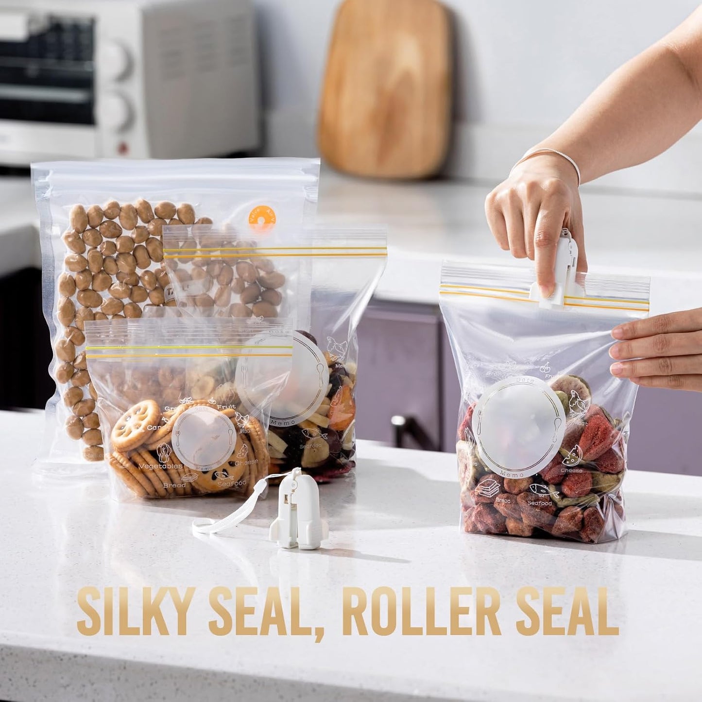 Plastic Heavy Rolling Slide Clip Seal Grip Air Tight Accessories for Vacuum Storage Space Saver Bags