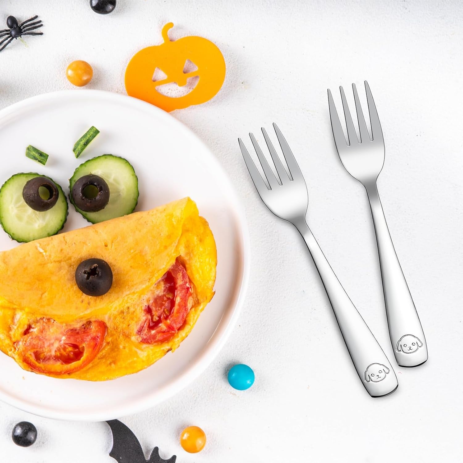 Stainless Steel Toddler Fork Set - 12-Piece Children’s Safe Food Grade Silverware, Dishwasher Safe and Mirror Polished