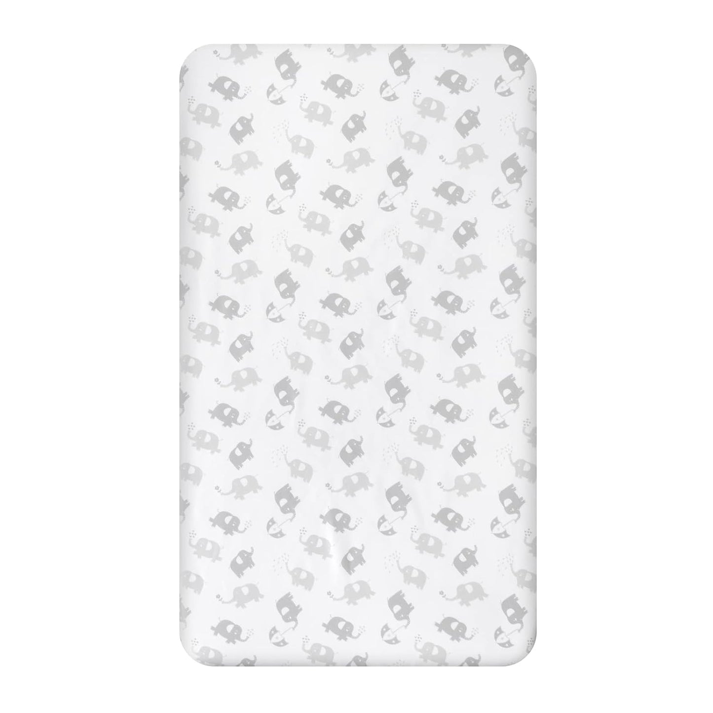 Fitted Crib Sheet for Baby Boys or Girls, Silky Soft Microfiber 52'' X 28'' Crib Sheet Fits Standard Size Crib Mattress and Toddler Bed Mattress, Gray Elephant
