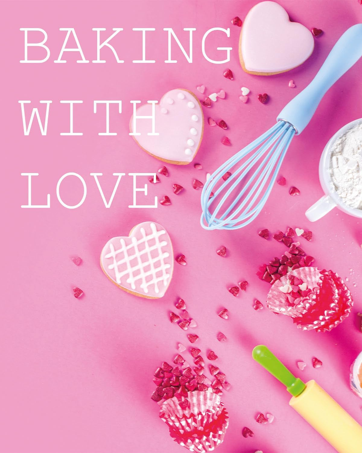 Valentine Cupcake Liners for Baking, 200 Pcs Standard Size Pink Cupcake Liners, Food Grade Paper, Greaseproof Parchment Muffin Liners, Valentines Day Baking Supplies