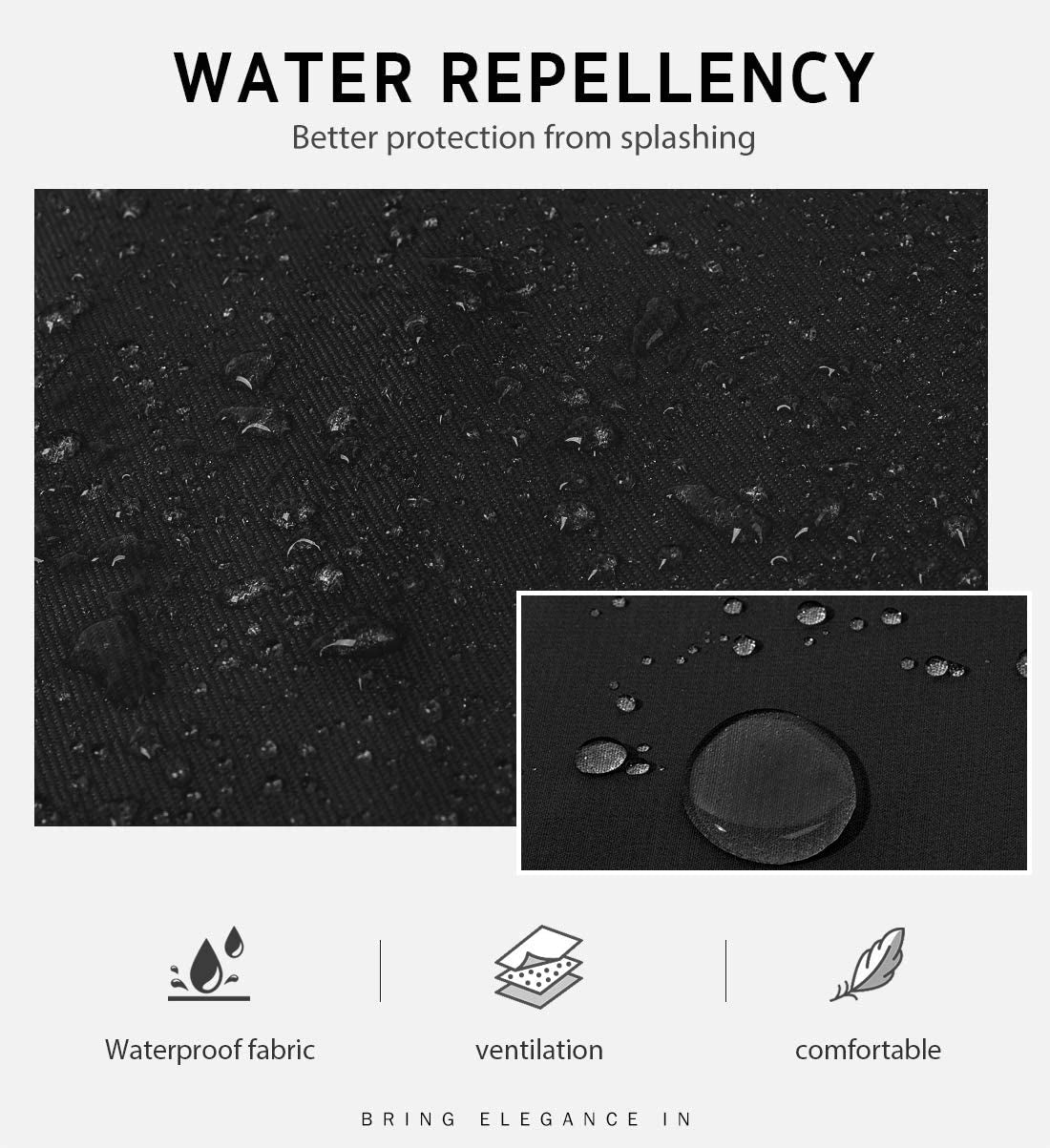 4 Pack Chef Apron, Adjustable Bib Apron Waterdrop Resistant Professional Cooking Aprons for Men Women with 2 Pockets, Black