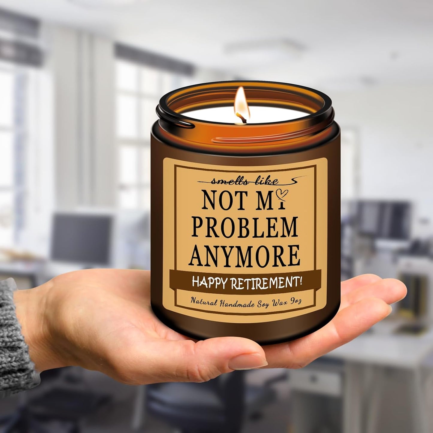 Retirement Gifts for Women Men/Funny Retirement Farewell Decorations Gift for Coworkers,Boss,Manager,Friends,Teacher,Family/Cedarwood Sandalwood Candle for Her Him